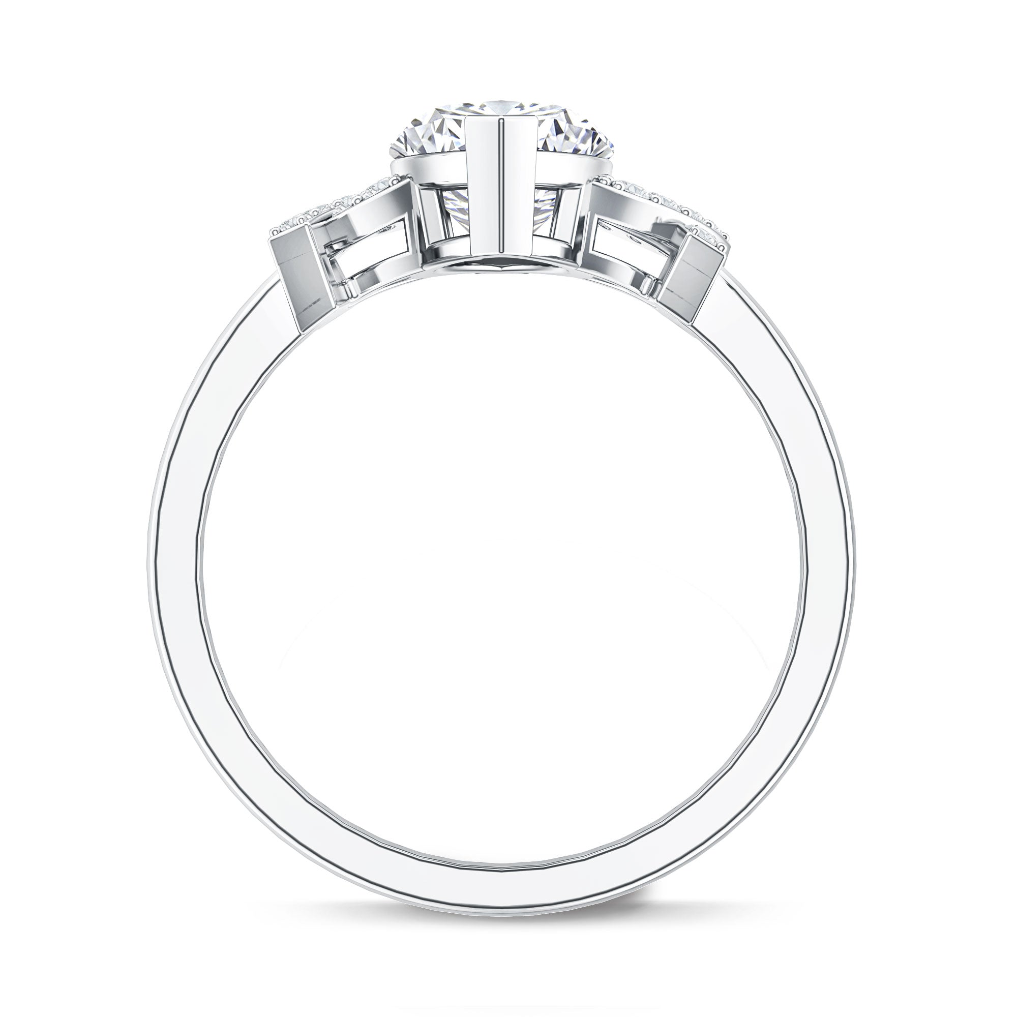 Rosec Jewels-Marquise Cut IGI Certified Lab Grown Diamond Statement Engagement Ring 2 Carat