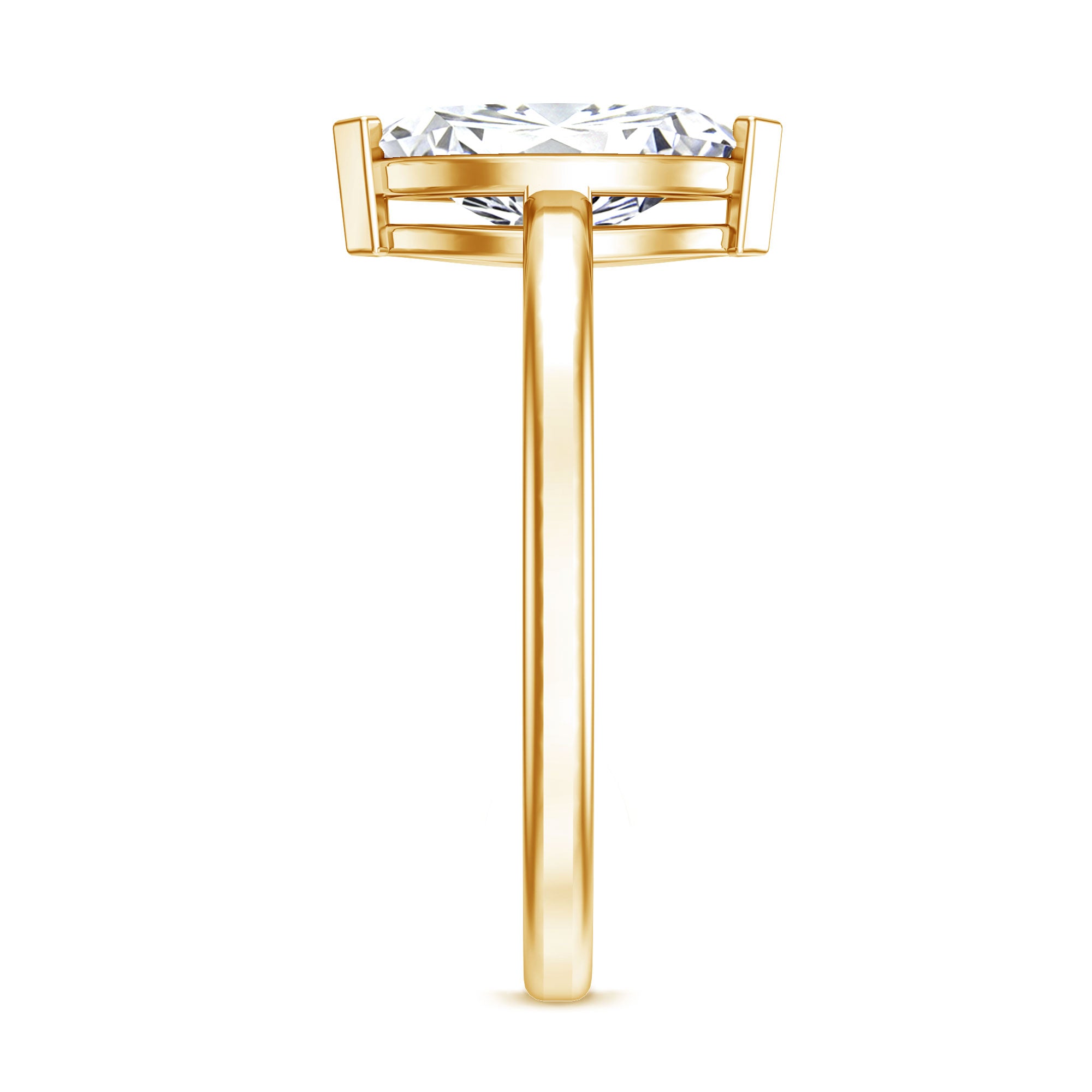 Classic Marquise Cut Lab Grown Diamond 1 Carat Engagement Ring with IGI Certificate Lab - ( E-VS1 ) - Rosec Jewels