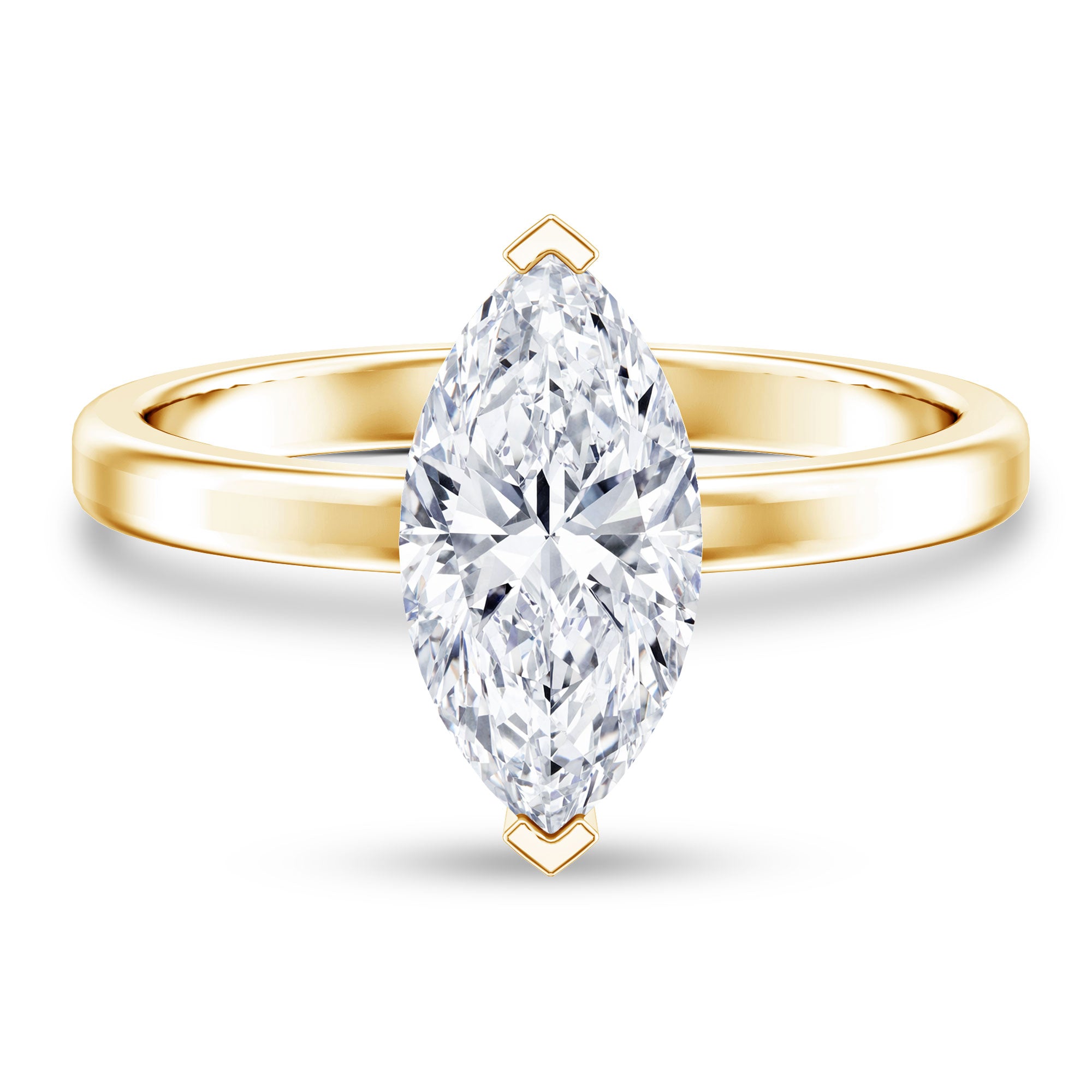 IGI Certified 4 Carat Marquise Lab Grown Diamond Solitaire Engagement Ring Lab - ( E-VS1 ) - Rosec Jewels