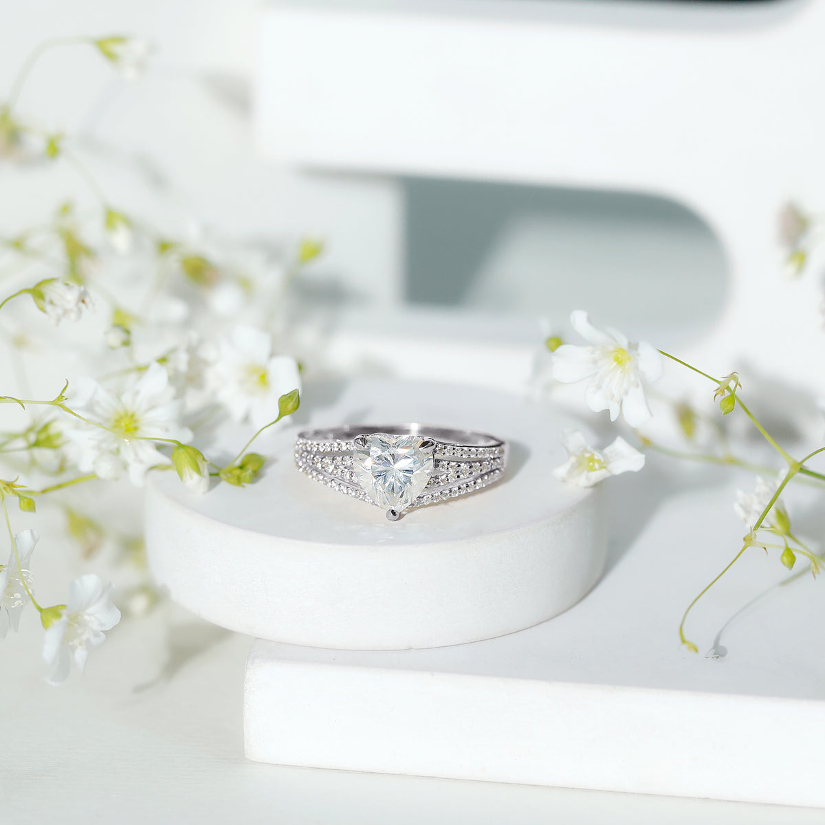 Rosec Jewels-2 Carat Heart Shape Lab Diamond Statement Engagement Ring IGI Certified