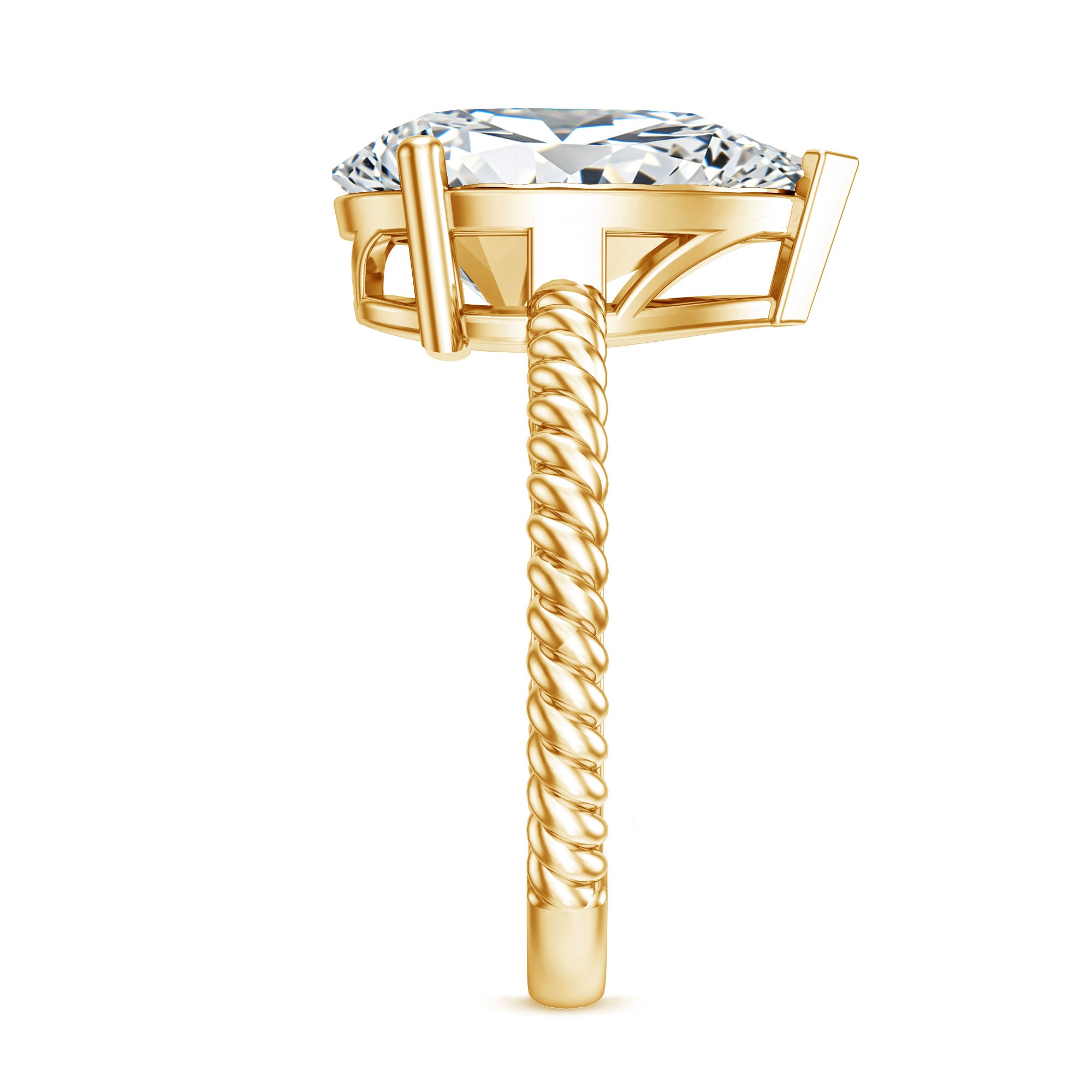 Rosec Jewels-IGI Certified 3 Carat Lab Grown Diamond Pear Solitaire Engagement Ring