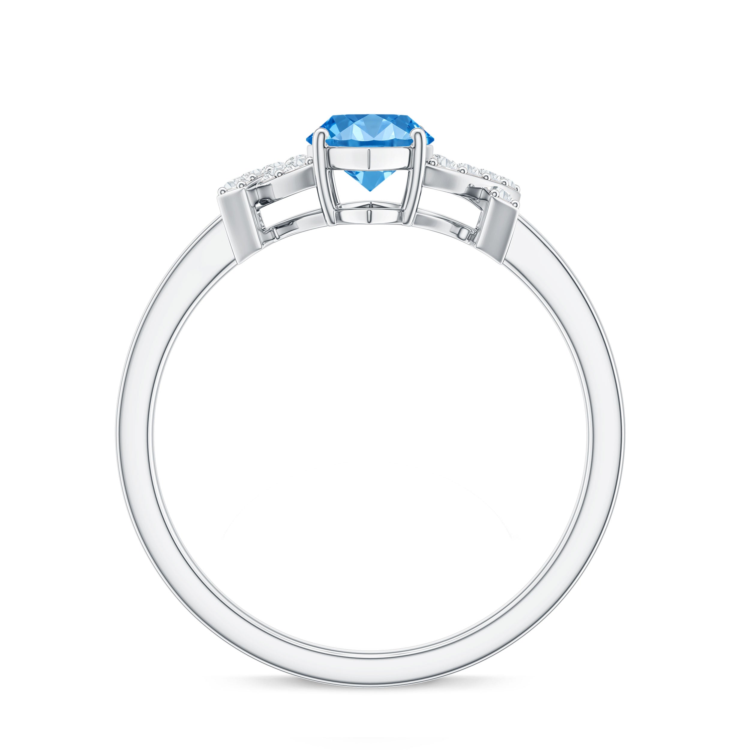1 Carat Marquise Cut Lab Grown Blue Diamond Statement Ring with IGI Certificate Vivid Blue - VS1 - Rosec Jewels