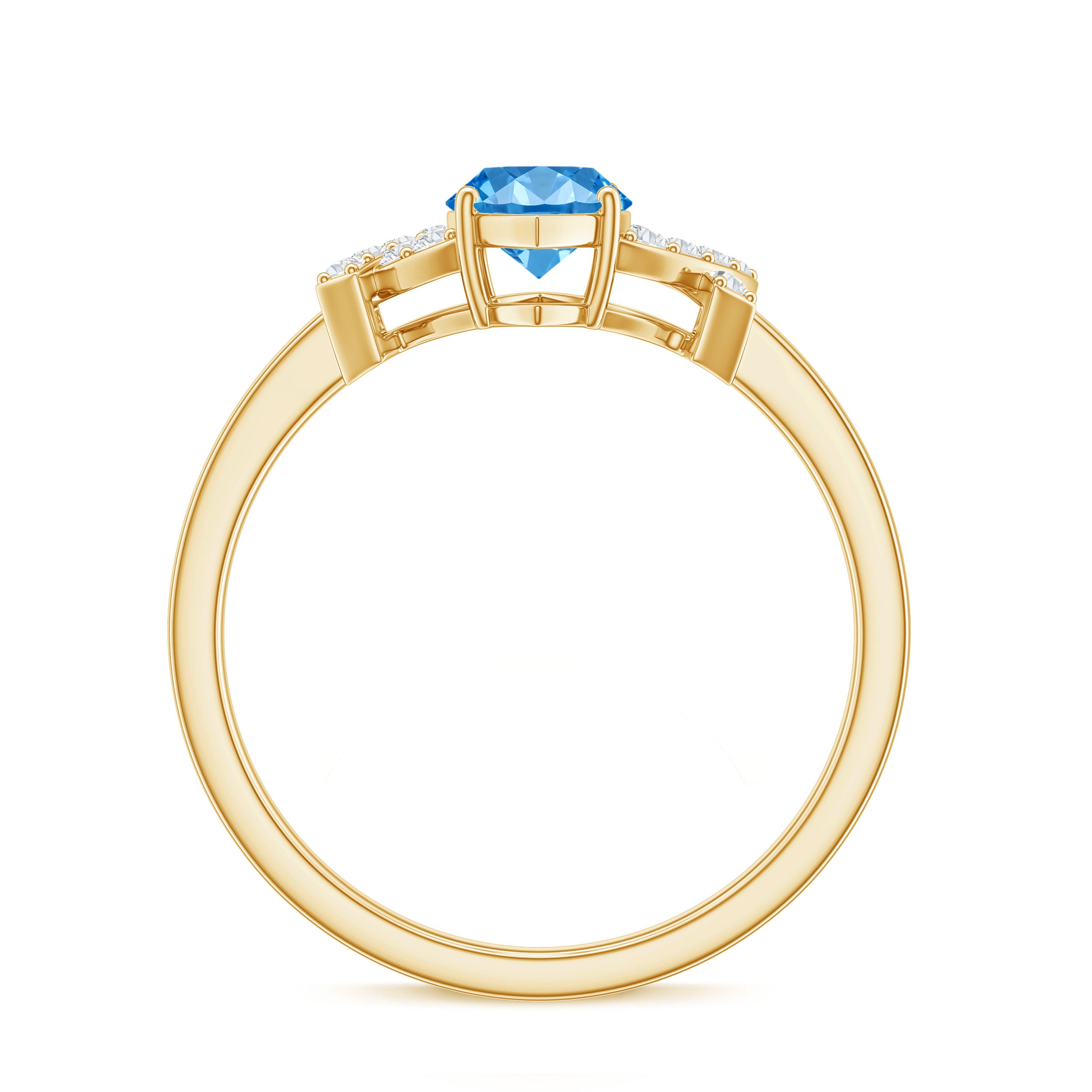 1 Carat Marquise Cut Lab Grown Blue Diamond Statement Ring with IGI Certificate Vivid Blue - VS1 - Rosec Jewels