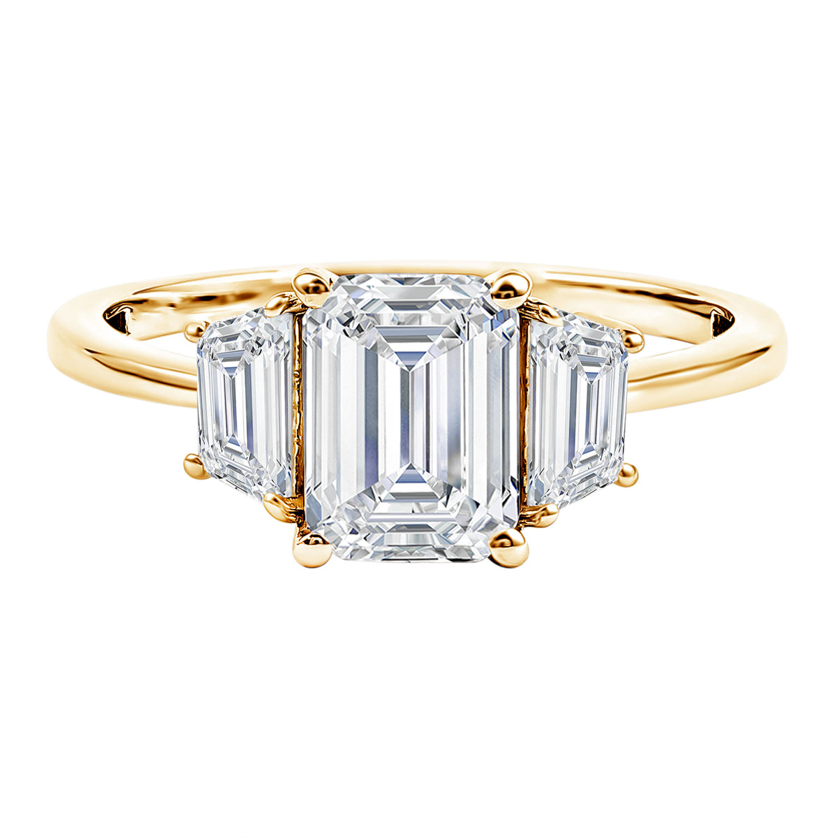 Rosec Jewels-2 Carat IGI Authenticated Lab Grown Diamond Three Stone Engagement Ring