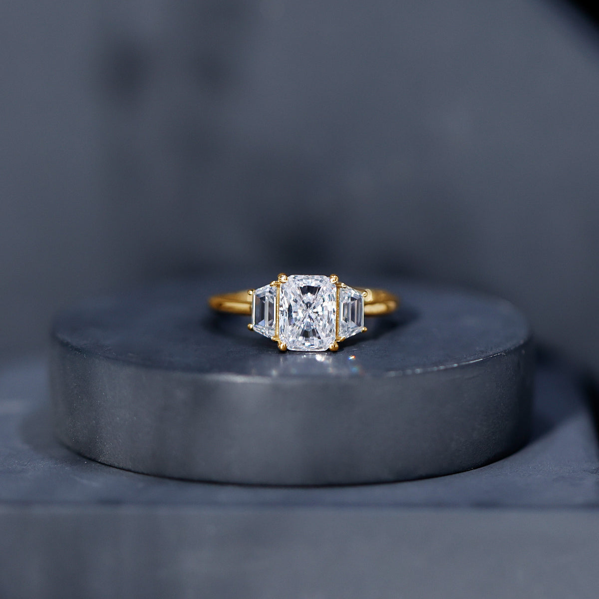 Rosec Jewels-2 Carat IGI Authenticated Lab Grown Diamond Three Stone Engagement Ring