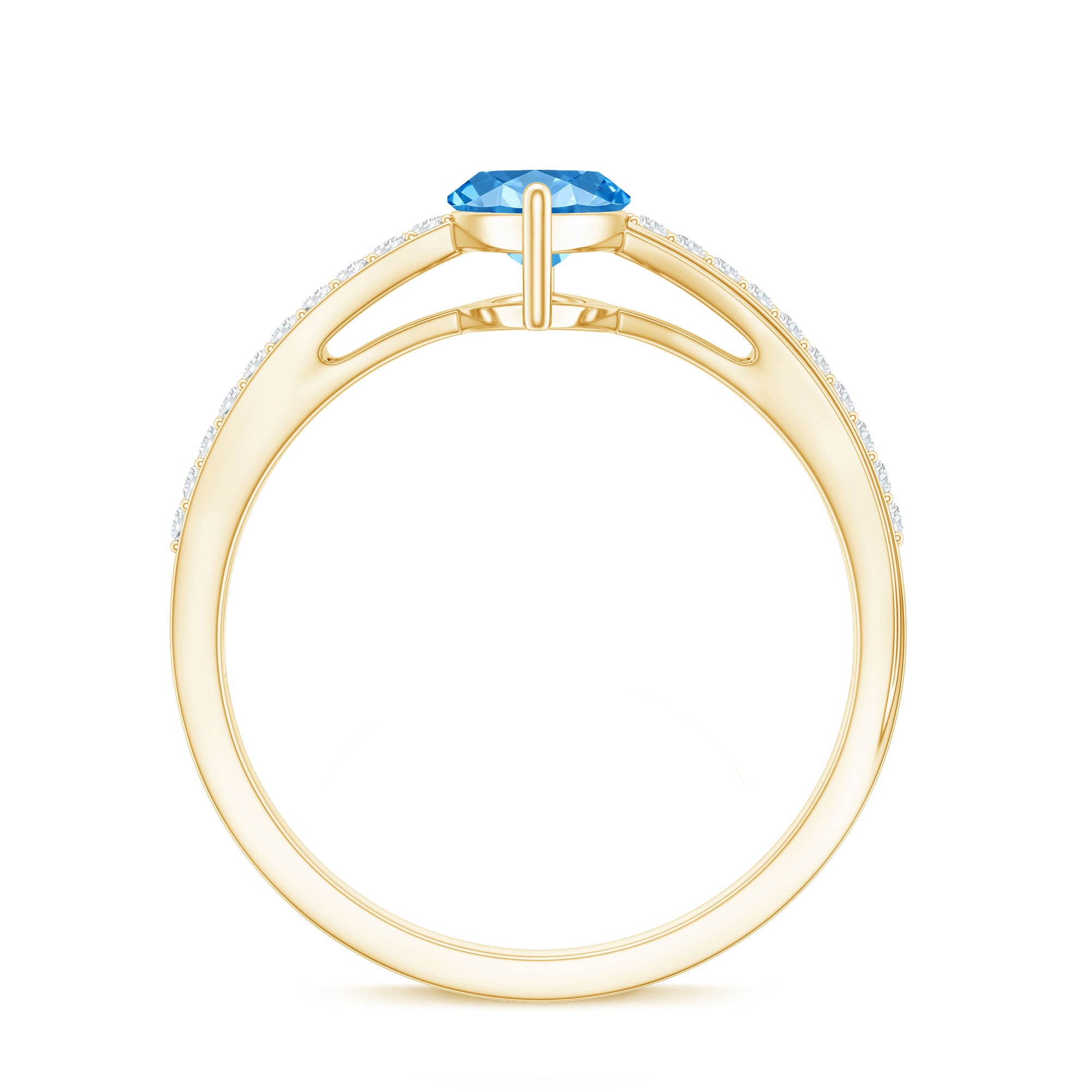 IGI Certified 1 Carat Lab Grown Blue Diamond Marquise Engagement Ring for Women Vivid Blue - VS1 - Rosec Jewels