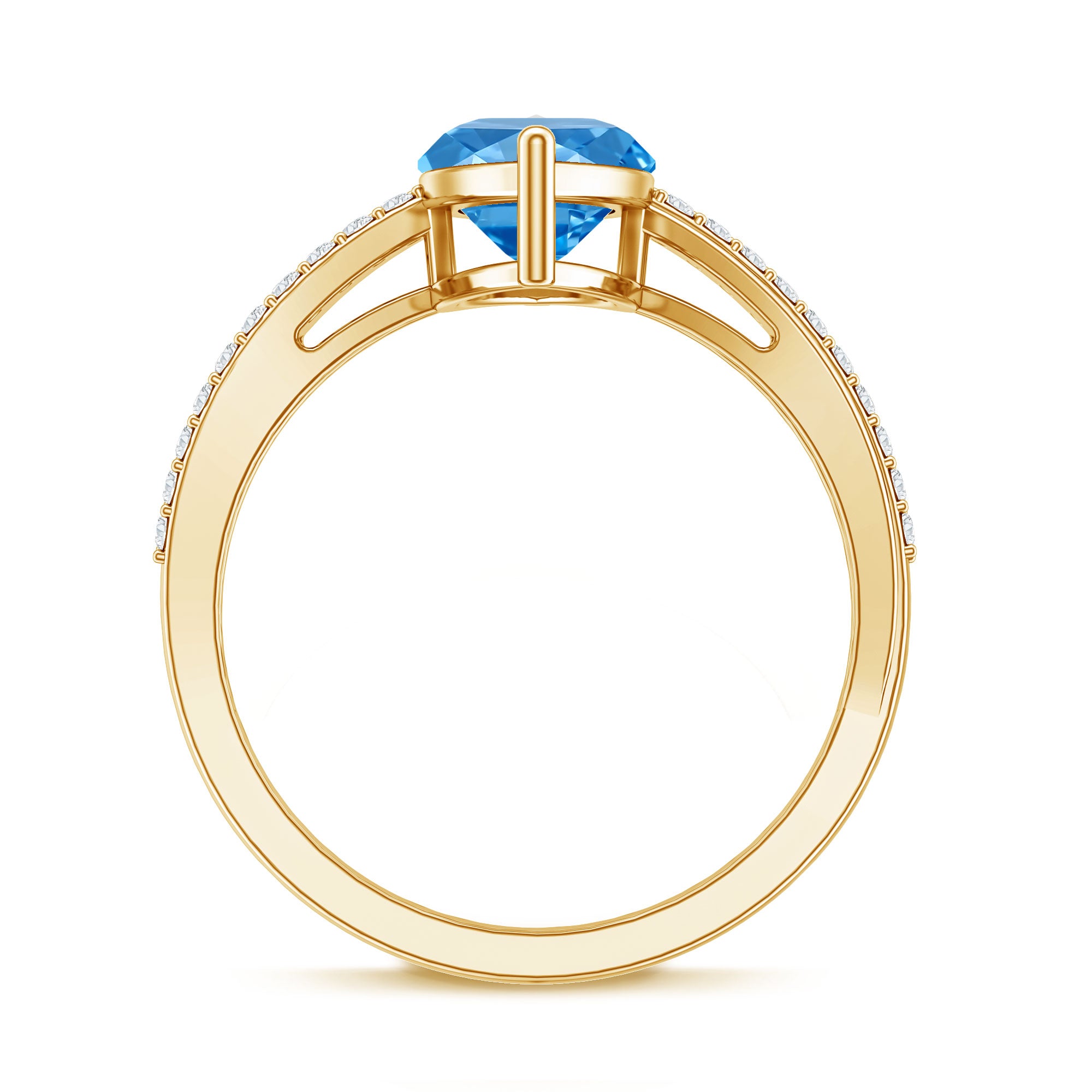 2 Carat Lab Grown Blue Diamond Marquise Cut Engagement Ring with IGI Certificate Vivid Blue - VS1 - Rosec Jewels