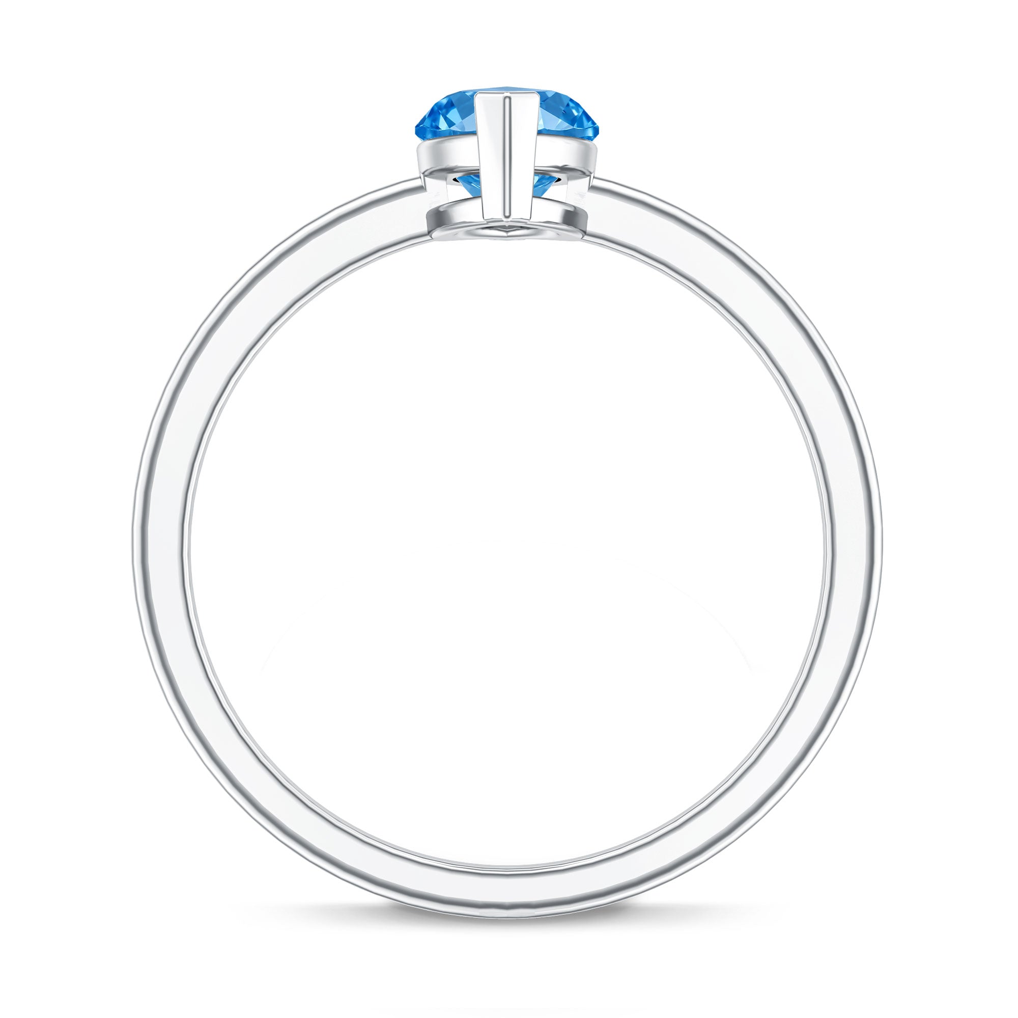 Lab Grown 1 Carat Blue Diamond Solitaire Marquise Engagement Ring with IGI Certificate Vivid Blue - VS1 - Rosec Jewels