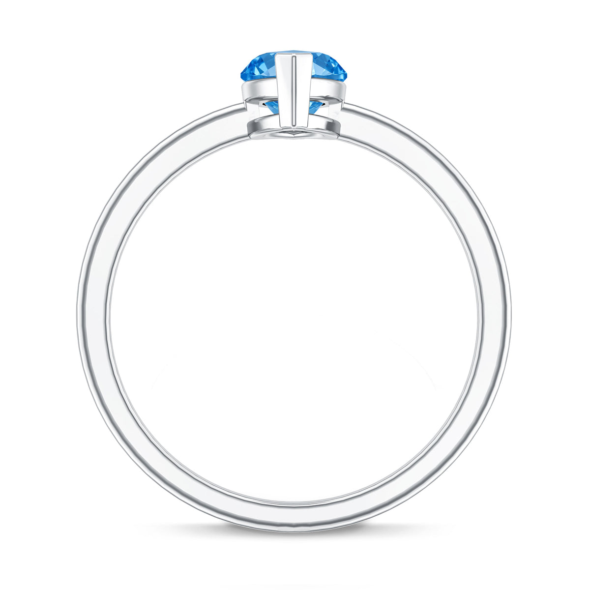 Lab Grown 1 Carat Blue Diamond Solitaire Marquise Engagement Ring with IGI Certificate Vivid Blue - VS1 - Rosec Jewels