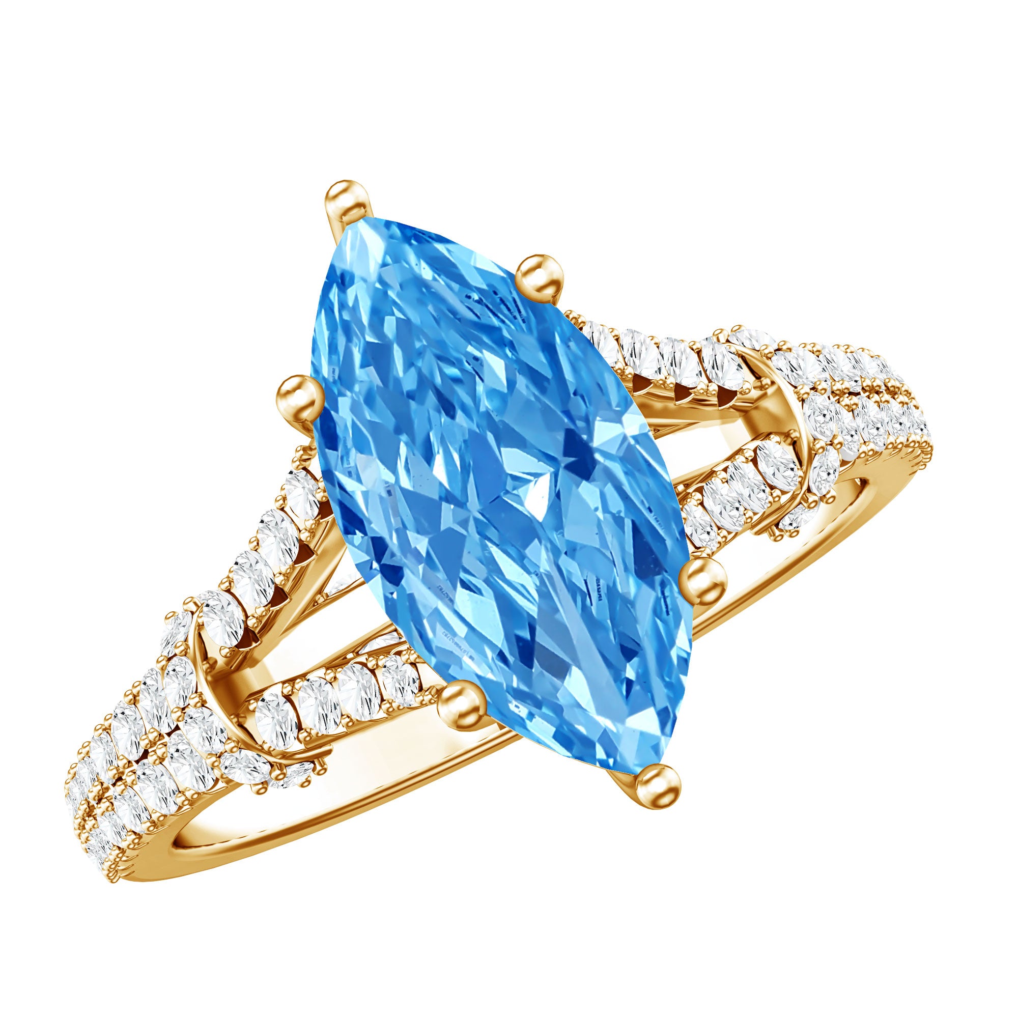 Antique Looking 1 Carat Lab Grown Blue Diamond Engagement Ring IGI Certified Vivid Blue - VS1 - Rosec Jewels