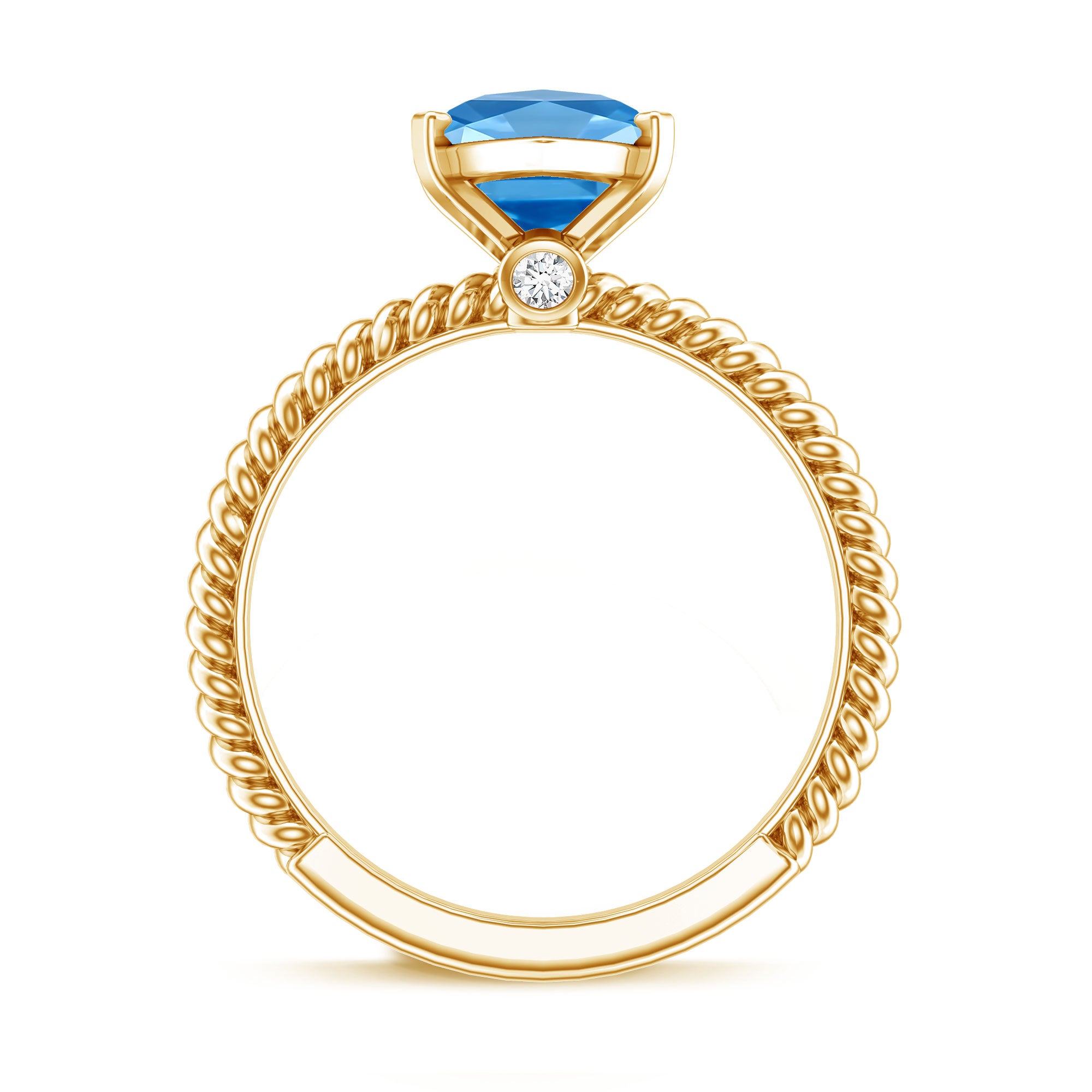Rosec Jewels-IGI Certified 3 Carat Lab Grown Blue Diamond Solitaire Engagement Ring Marquise