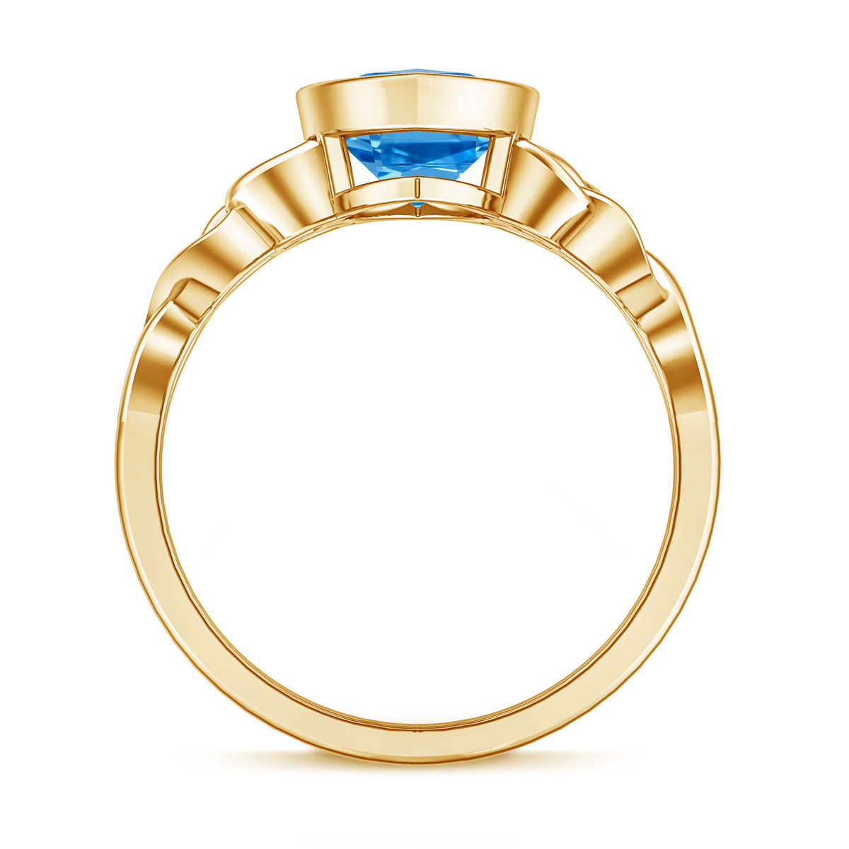 3 Carat Marquise Cut Lab Grown Blue Diamond Celtic Engagement Ring with IGI Certificate Vivid Blue - VS1 - Rosec Jewels