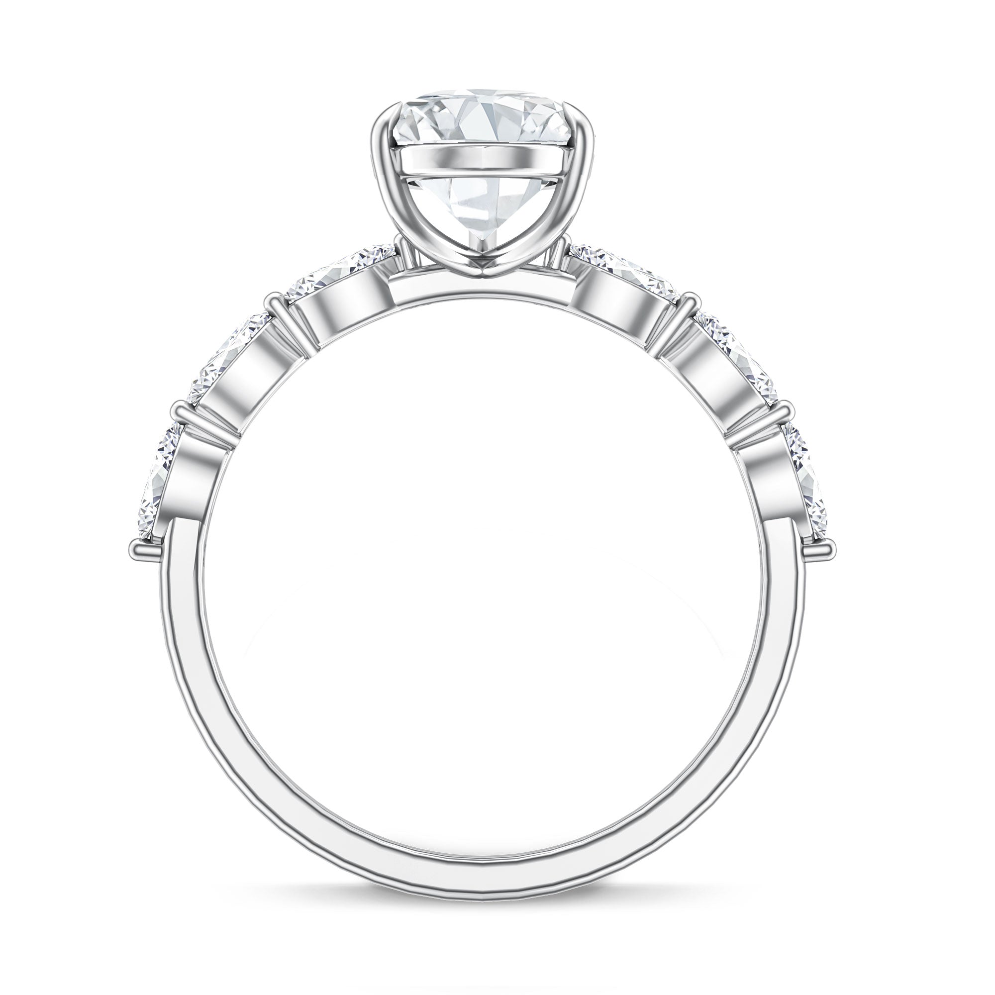 Rosec Jewels-Pear Shaped Lab Grown Diamond 2 Carat Engagement Ring IGI Certified