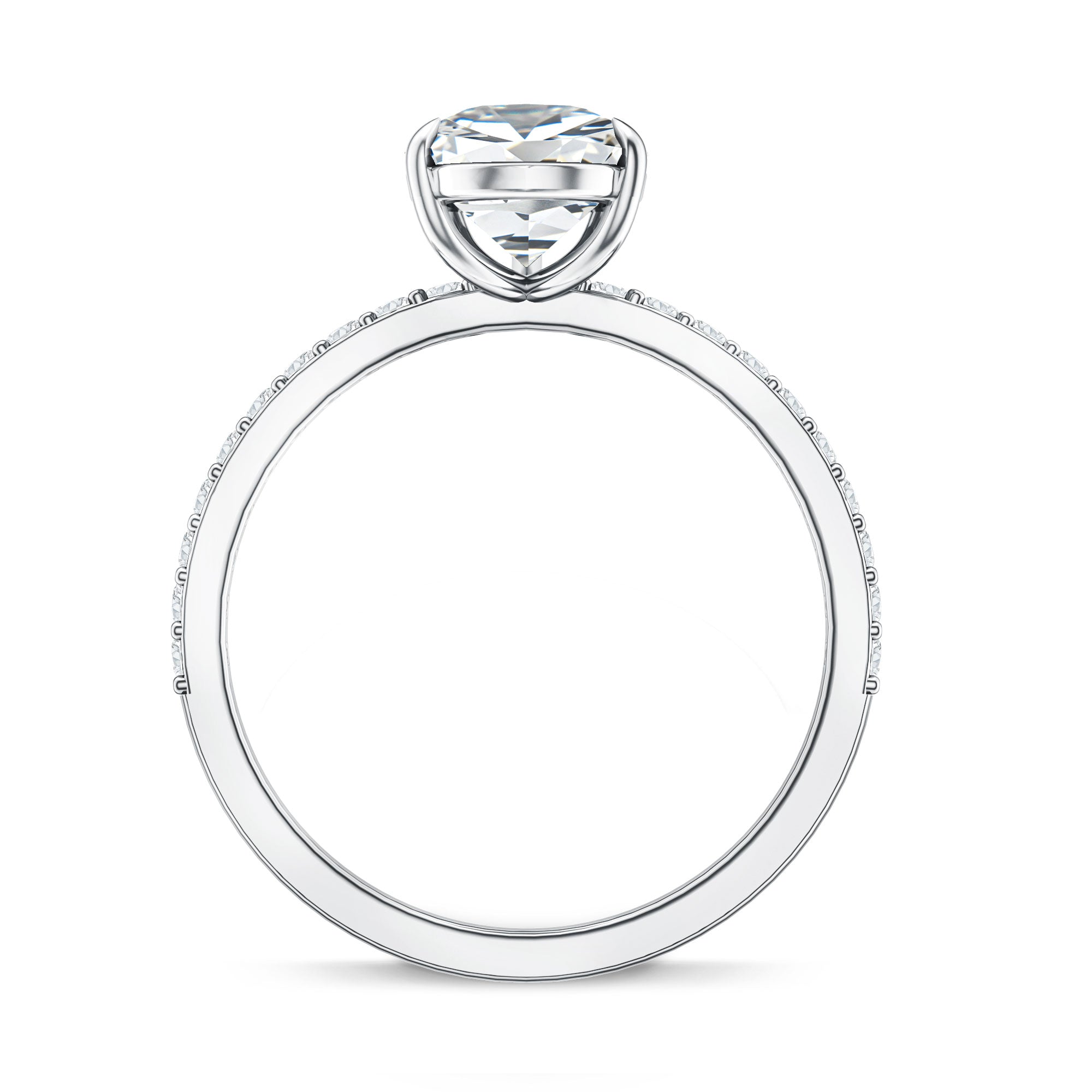 Rosec Jewels-IGI Certified 2 Carat Lab Grown Diamond Teardrop Engagement Ring with Side Stones