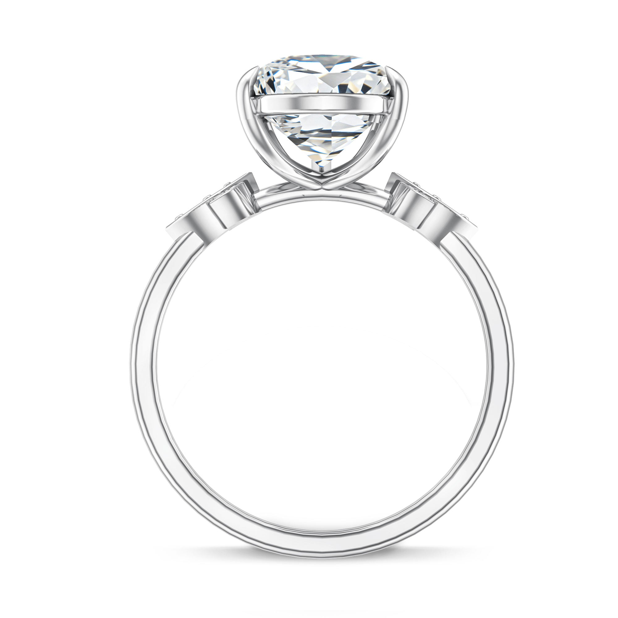 Rosec Jewels-IGI Certified Nature Inspired Lab Grown Diamond Pear Engagement Ring 4 Carat