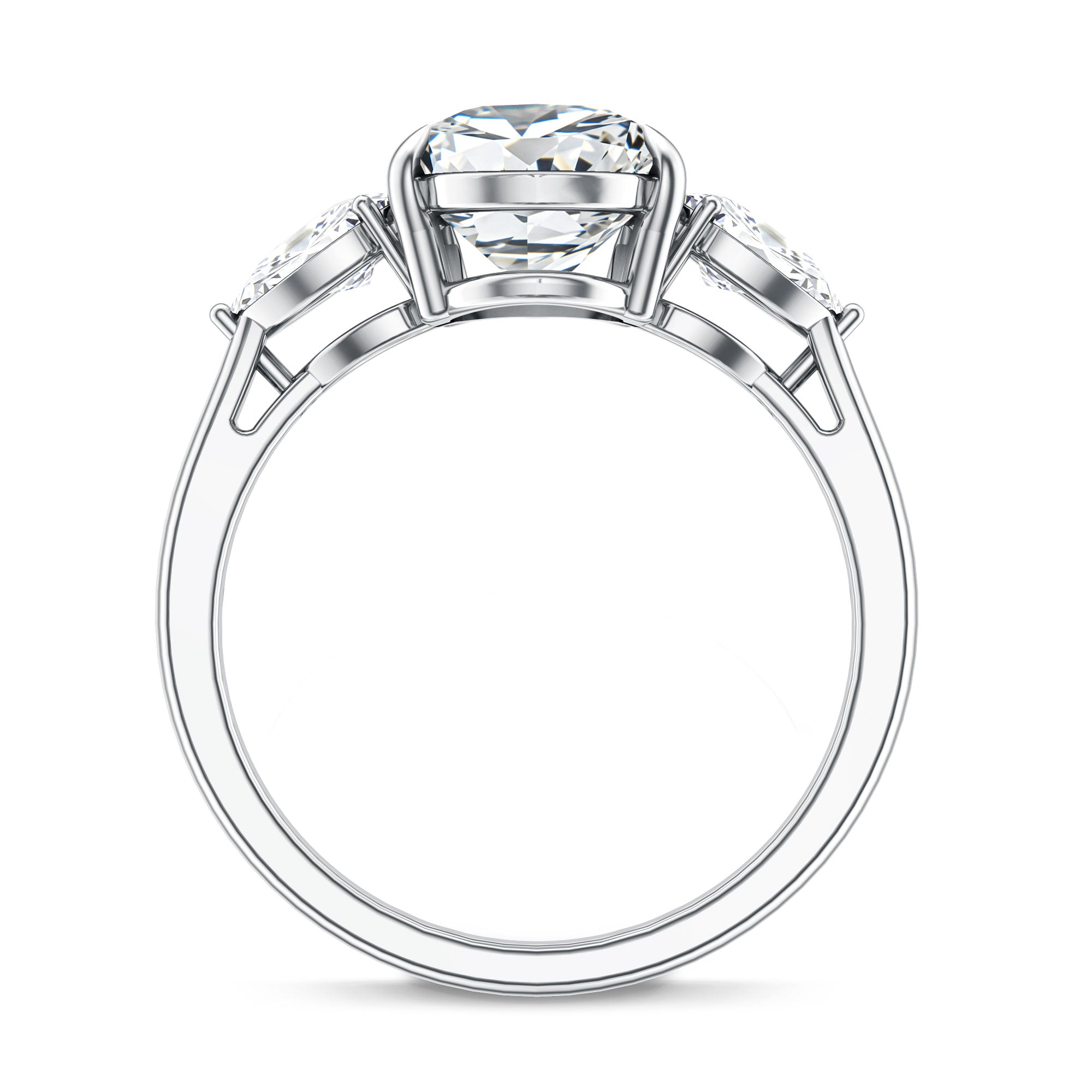 Rosec Jewels-Pear Shape 3 Carat Lab Grown Diamond Statement Ring for Women with IGI Certificate