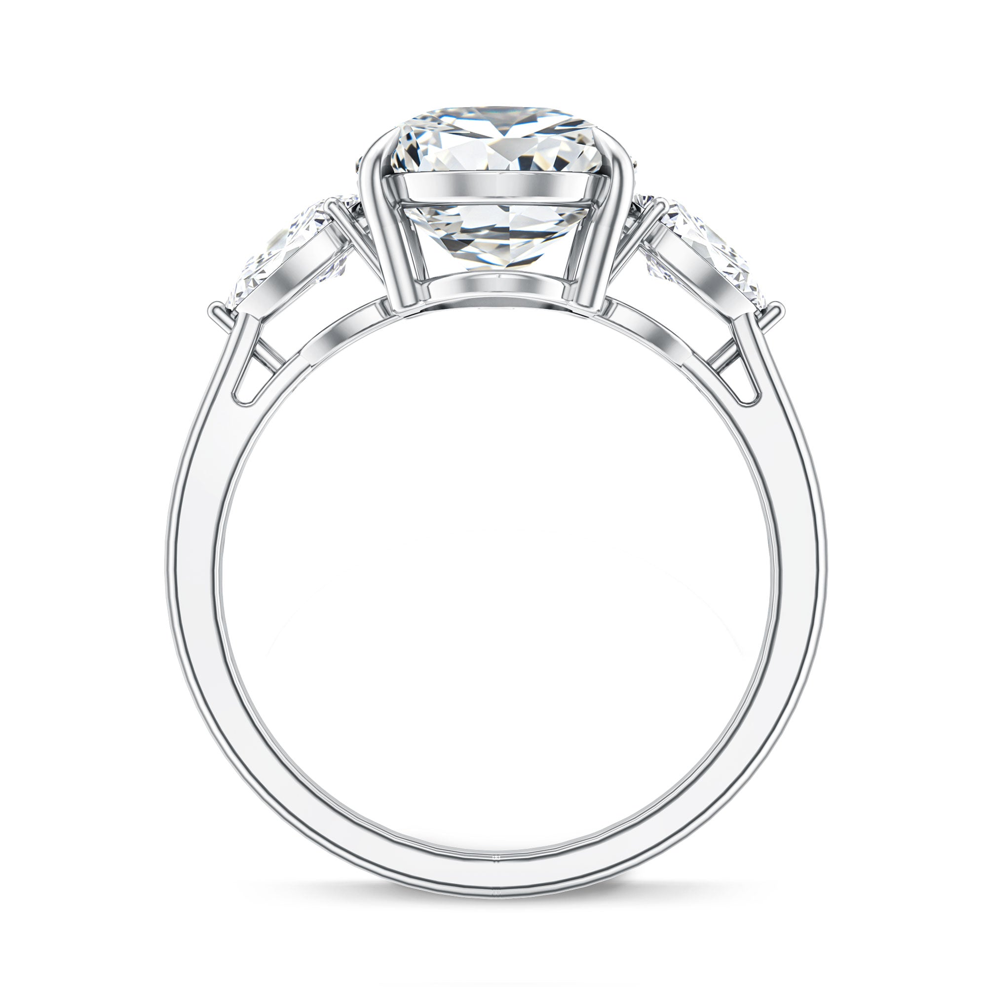 Rosec Jewels-4 Carat Lab Grown Diamond 3 Stone Engagement Ring with IGI Certified