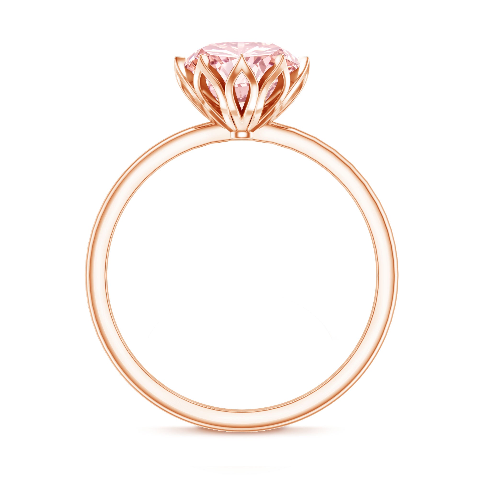 Rosec Jewels-Lab Grown 3 Carat Pink Diamond Solitaire Engagement Ring IGI Certified