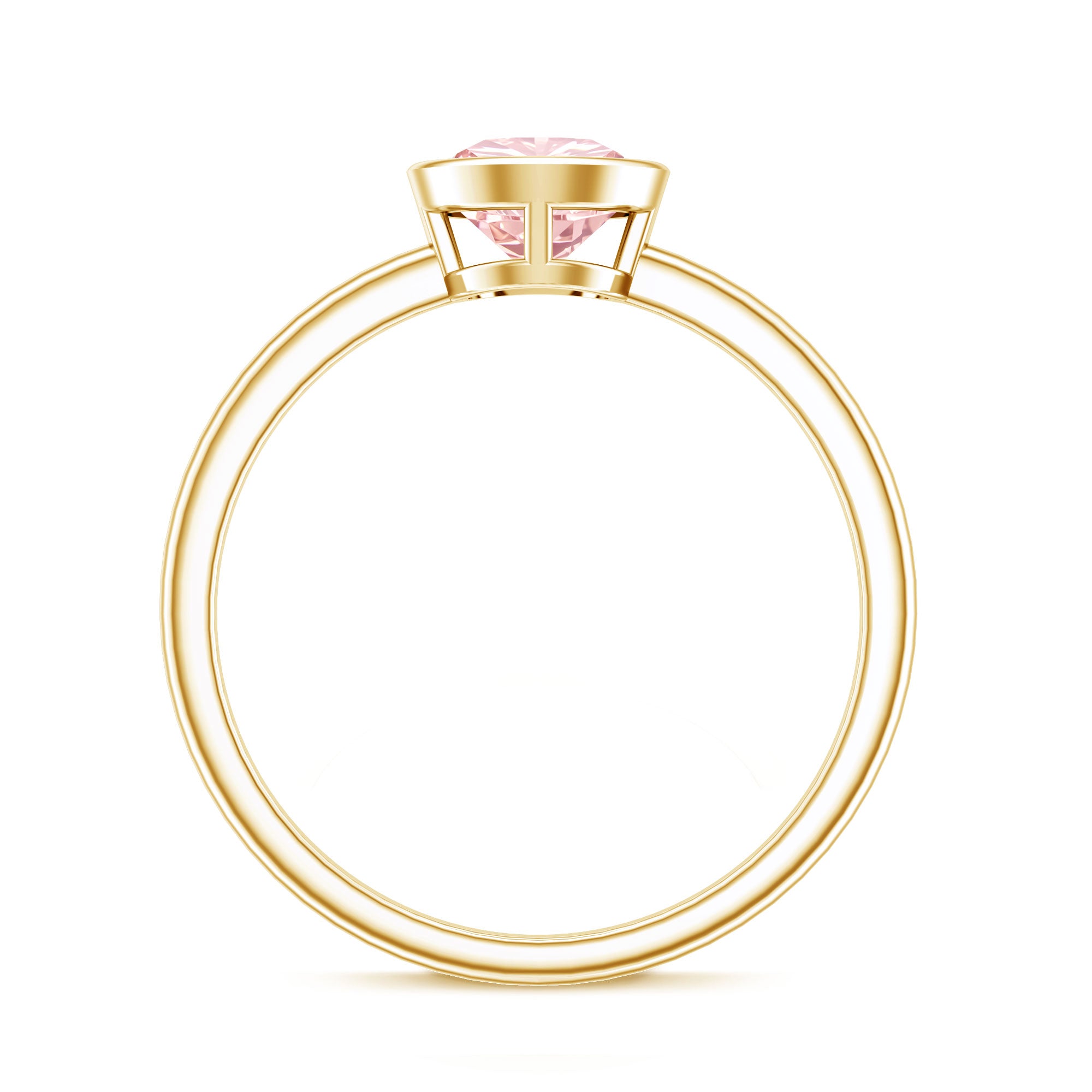 1 Carat Round Lab Grown Pink Diamond Solitaire Engagement Ring IGI Certified Fancy Pink - VS1 - Rosec Jewels