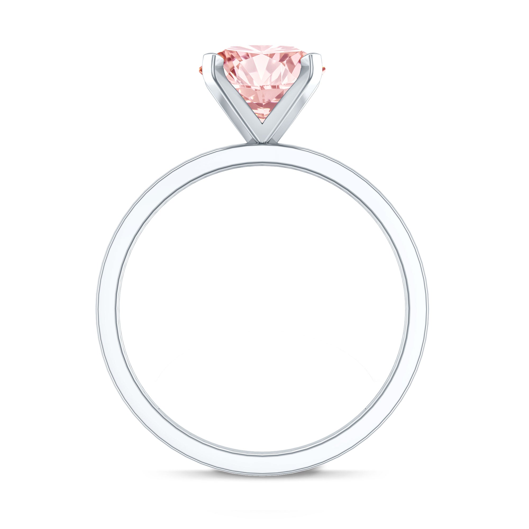 Rosec Jewels-Solitaire Round Lab Pink Diamond 2 Carat Engagement Ring IGI Certified