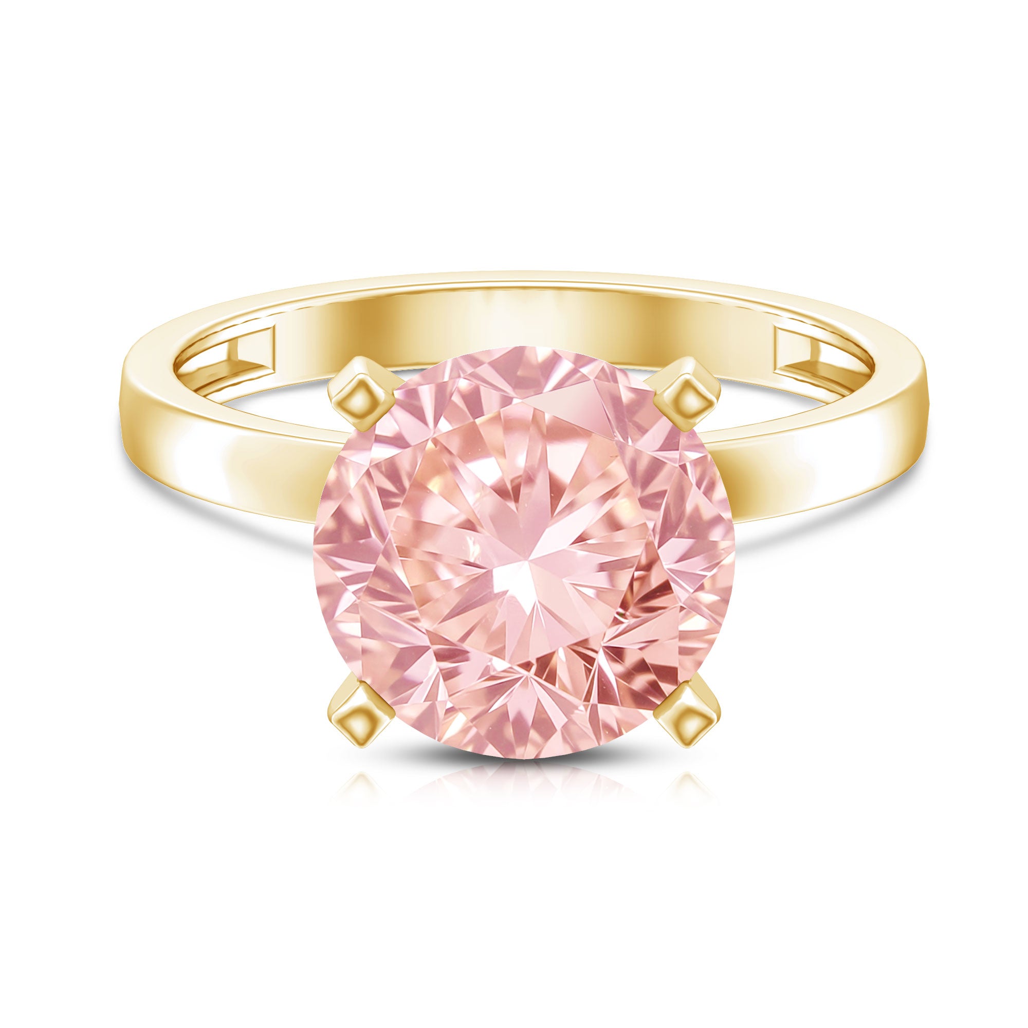 Lab Created 5 Carat Pink Diamond Solitaire Engagement Ring IGI Certified Fancy Pink - VS1 - Rosec Jewels