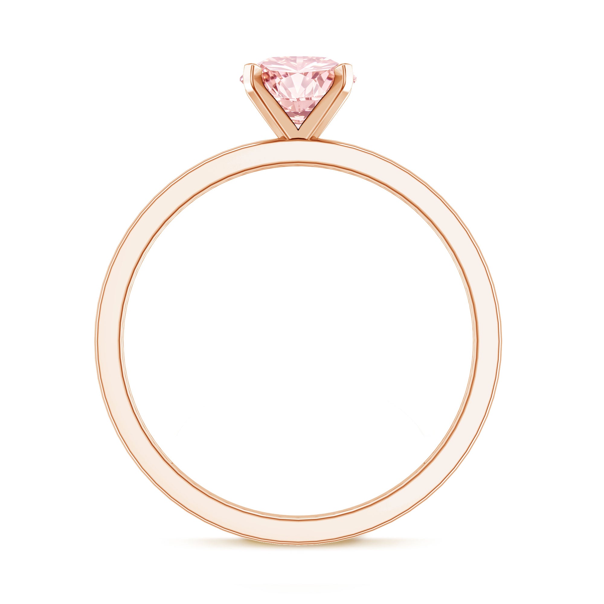 Lab Grown 1 Carat Pink Diamond Solitaire Engagement Ring with IGI Certificate Fancy Pink - VS1 - Rosec Jewels