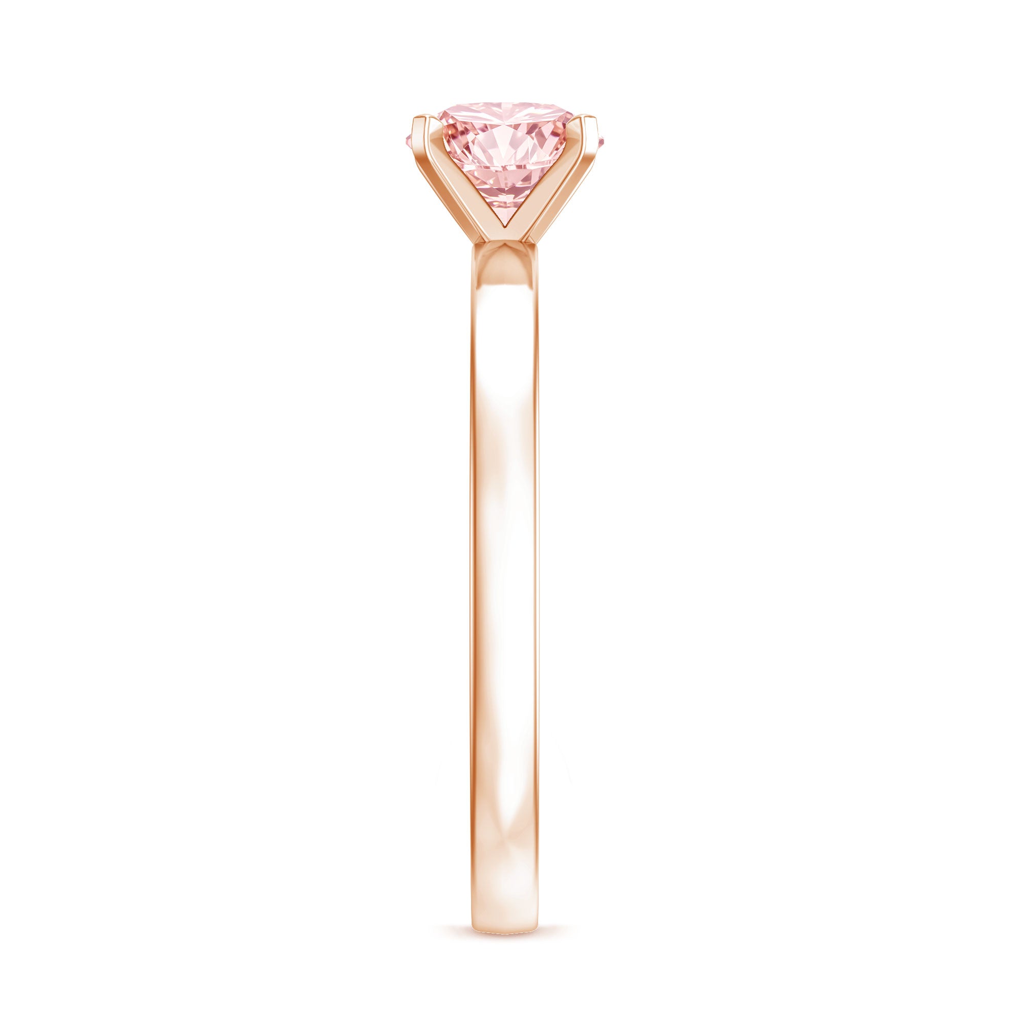 Lab Grown 1 Carat Pink Diamond Solitaire Engagement Ring with IGI Certificate Fancy Pink - VS1 - Rosec Jewels