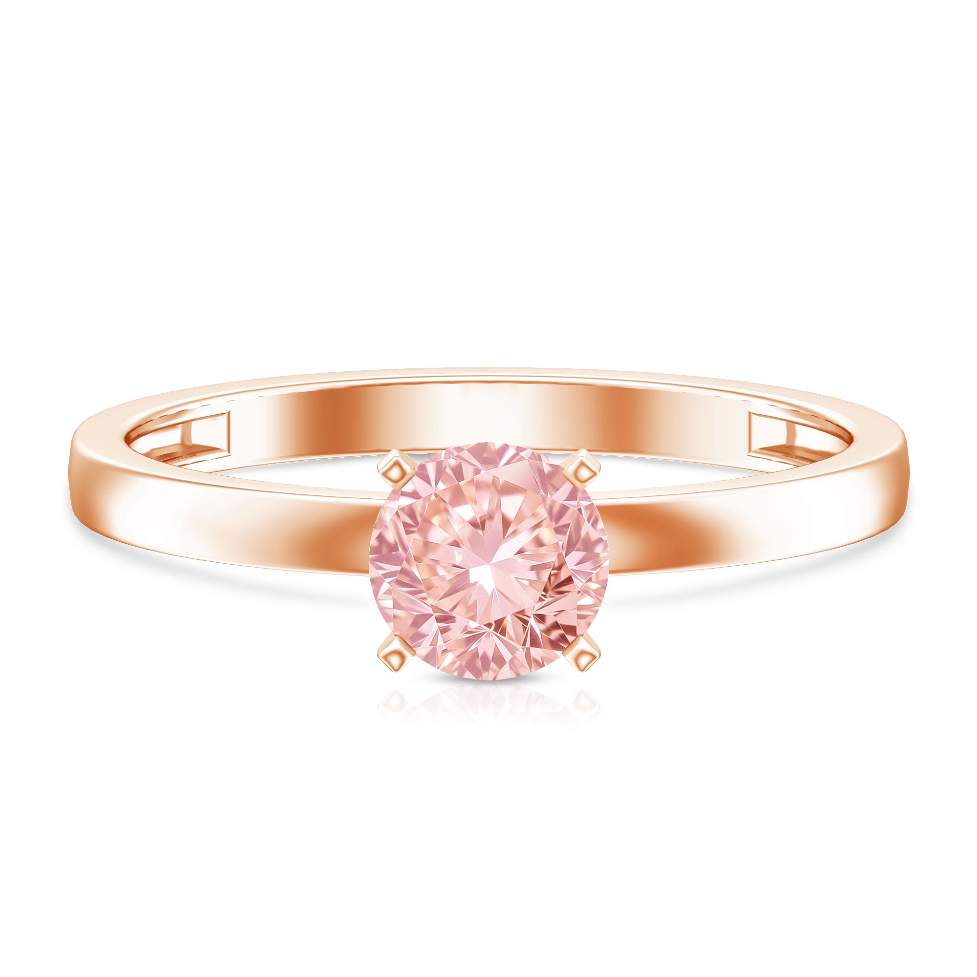Lab Grown 1 Carat Pink Diamond Solitaire Engagement Ring with IGI Certificate Fancy Pink - VS1 - Rosec Jewels