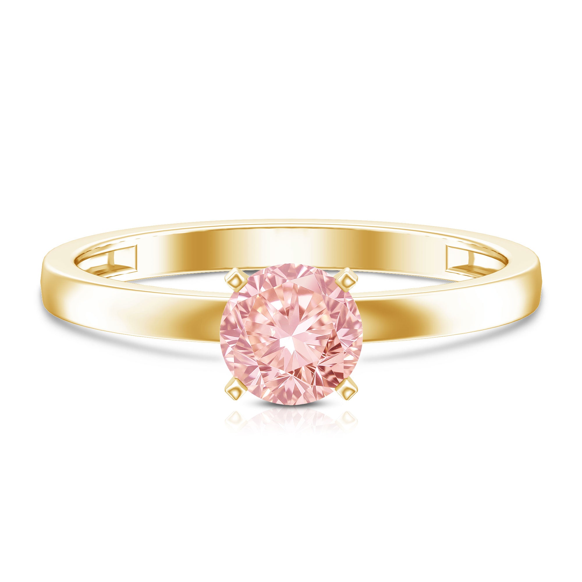 Lab Grown 1 Carat Pink Diamond Solitaire Engagement Ring with IGI Certificate Fancy Pink - VS1 - Rosec Jewels
