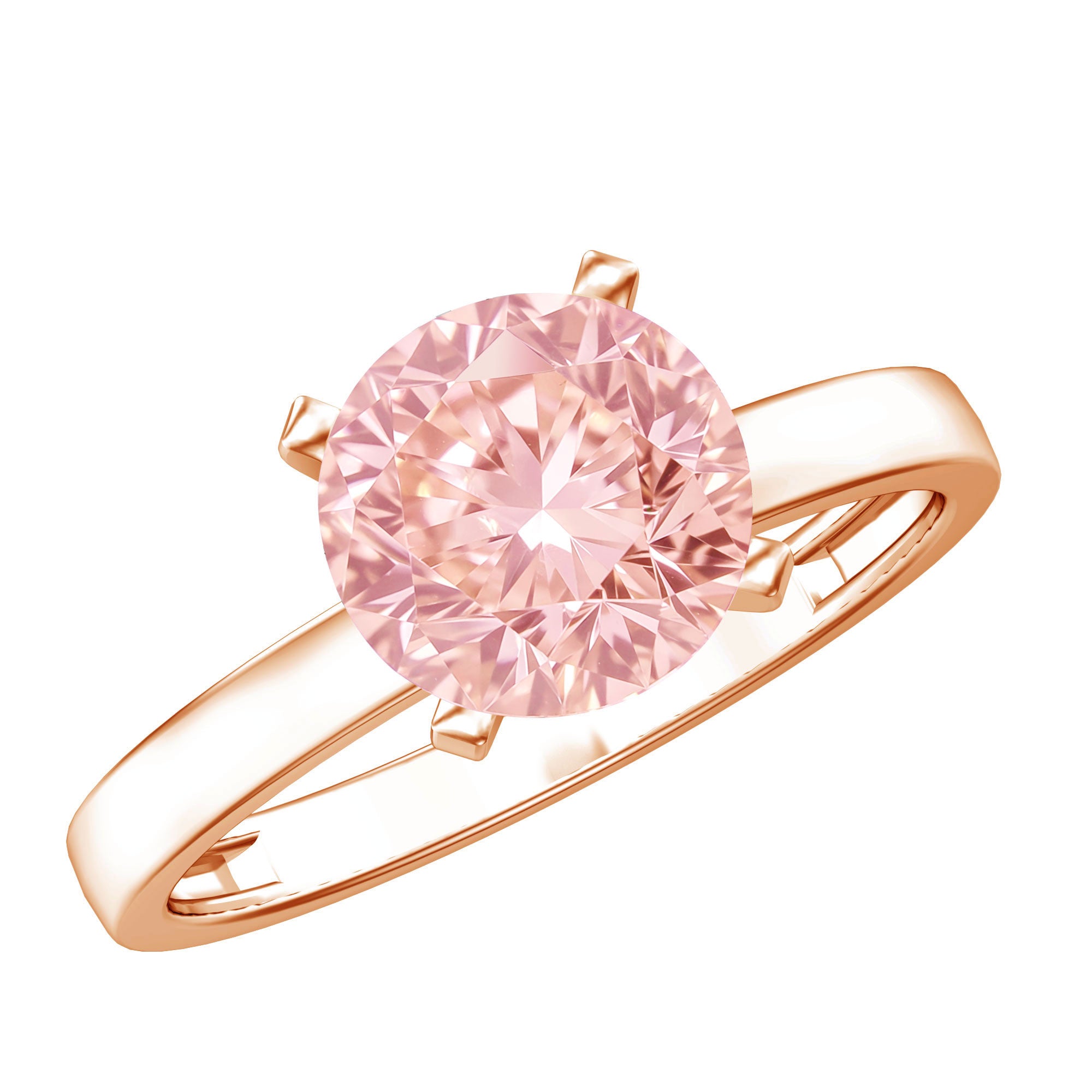 Lab Grown Pink Diamond 3 Carat Solitaire Engagement Ring with IGI Certificate Fancy Pink - VS1 - Rosec Jewels