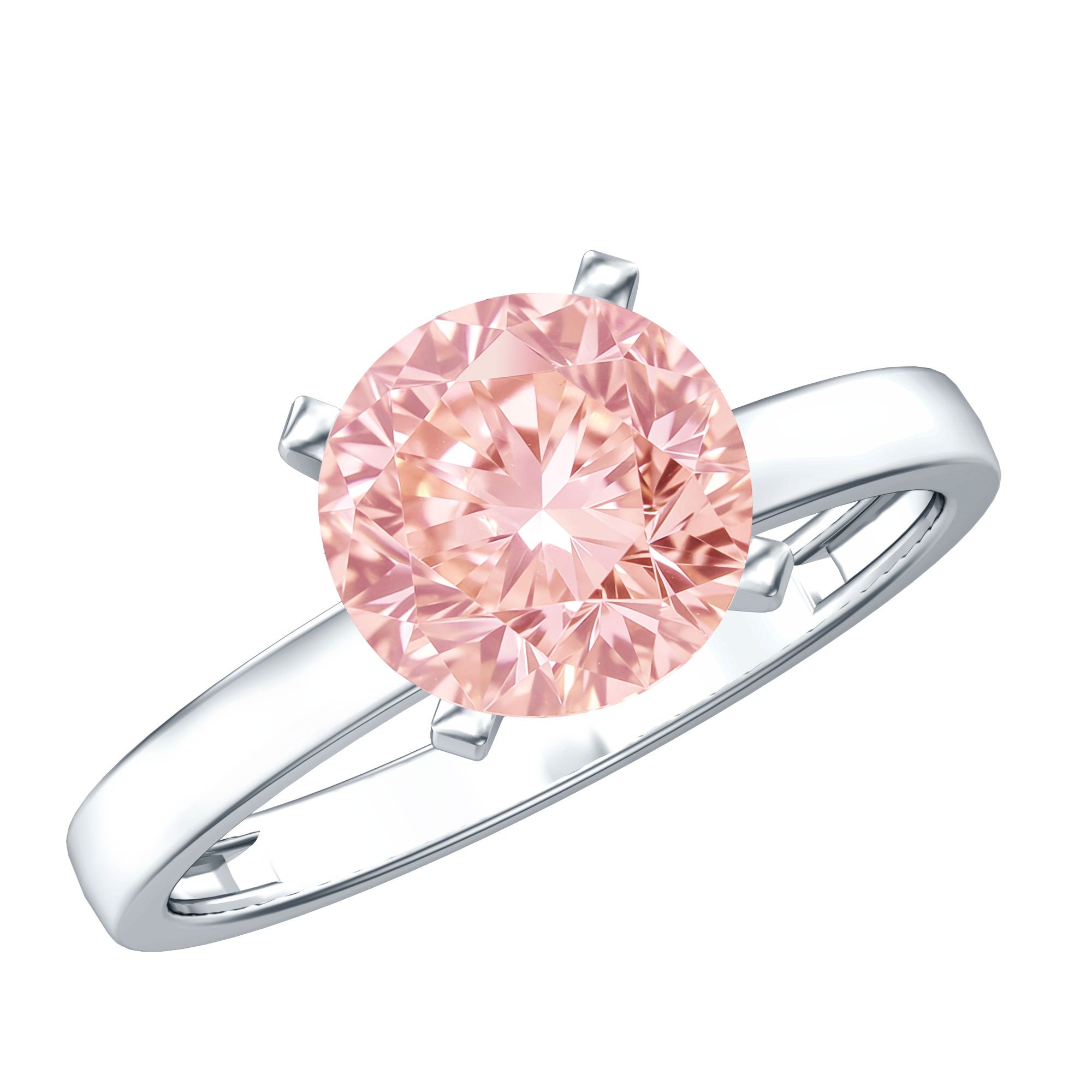 Lab Grown Pink Diamond 3 Carat Solitaire Engagement Ring with IGI Certificate Fancy Pink - VS1 - Rosec Jewels
