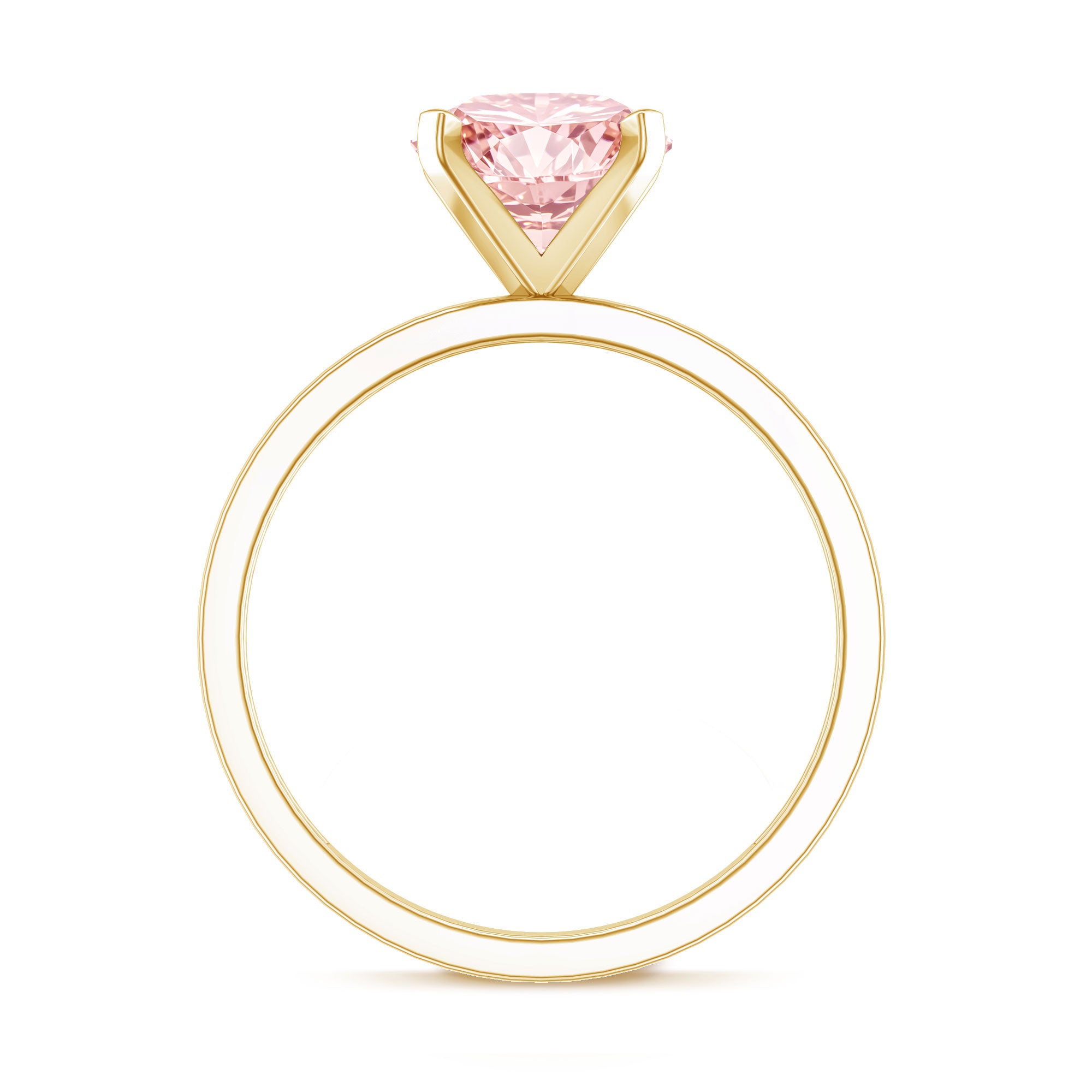 Lab Grown Pink Diamond 3 Carat Solitaire Engagement Ring with IGI Certificate Fancy Pink - VS1 - Rosec Jewels