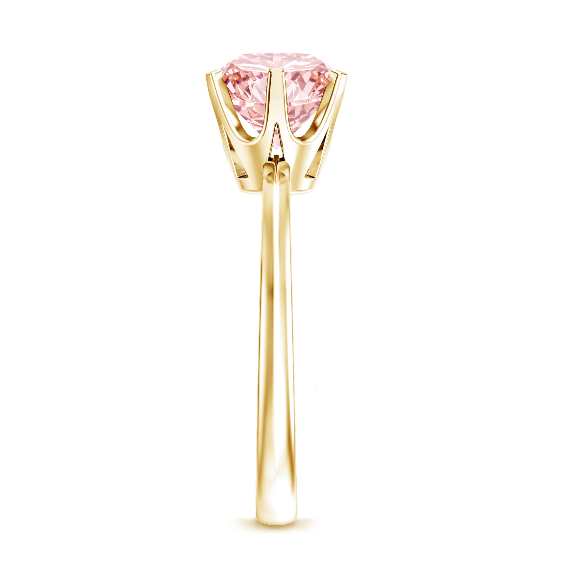 IGI Certified Solitaire 3 Carat Lab Grown Pink Diamond Engagement Ring For Women Fancy Pink - VS1 - Rosec Jewels