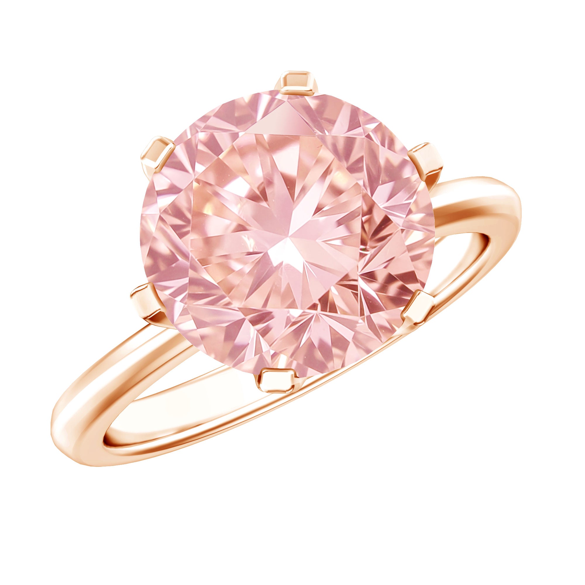 Rosec Jewels-Lab Grown 5 Carat Pink Diamond Solitaire Engagement Ring with IGI Certificate