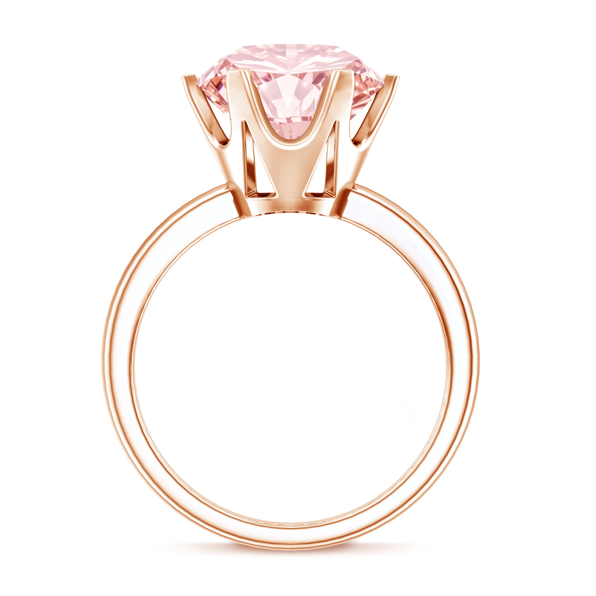 Rosec Jewels-Lab Grown 5 Carat Pink Diamond Solitaire Engagement Ring with IGI Certificate