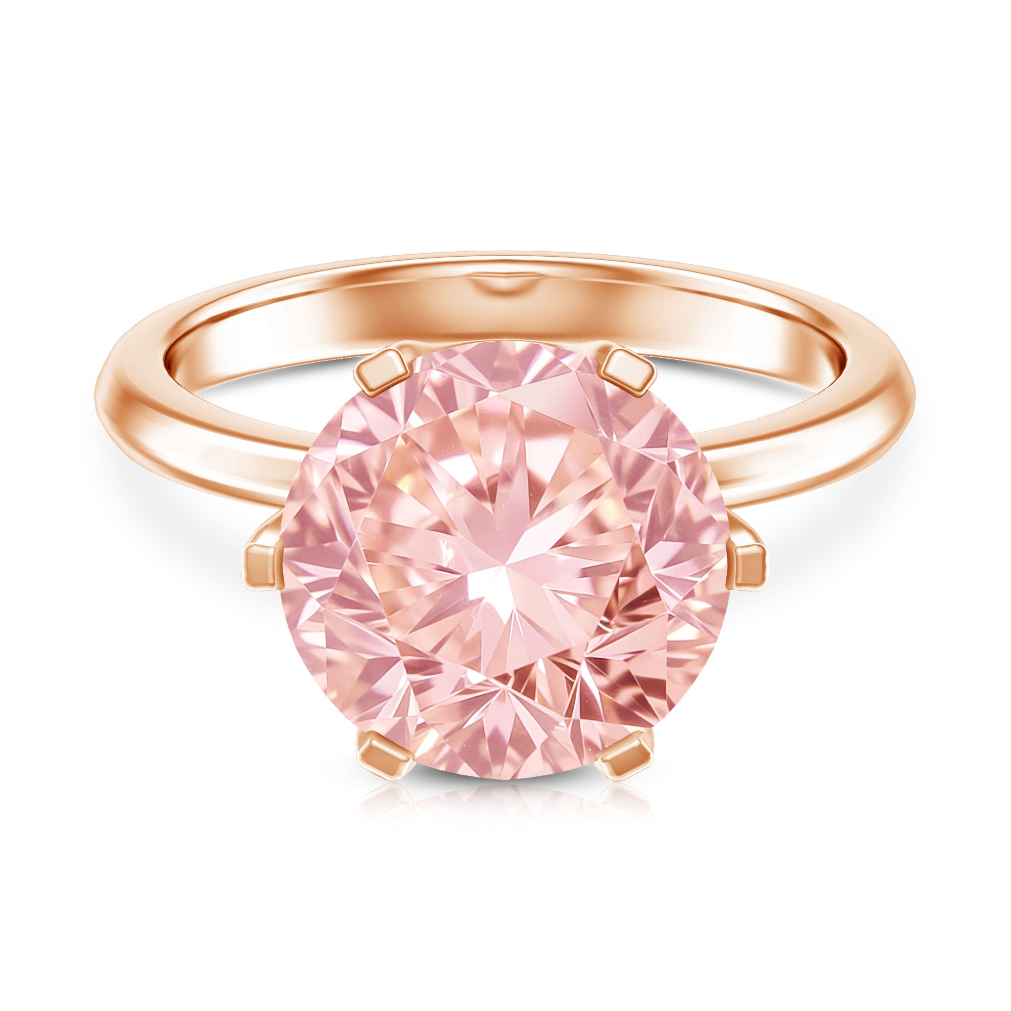 Rosec Jewels-Lab Grown 5 Carat Pink Diamond Solitaire Engagement Ring with IGI Certificate