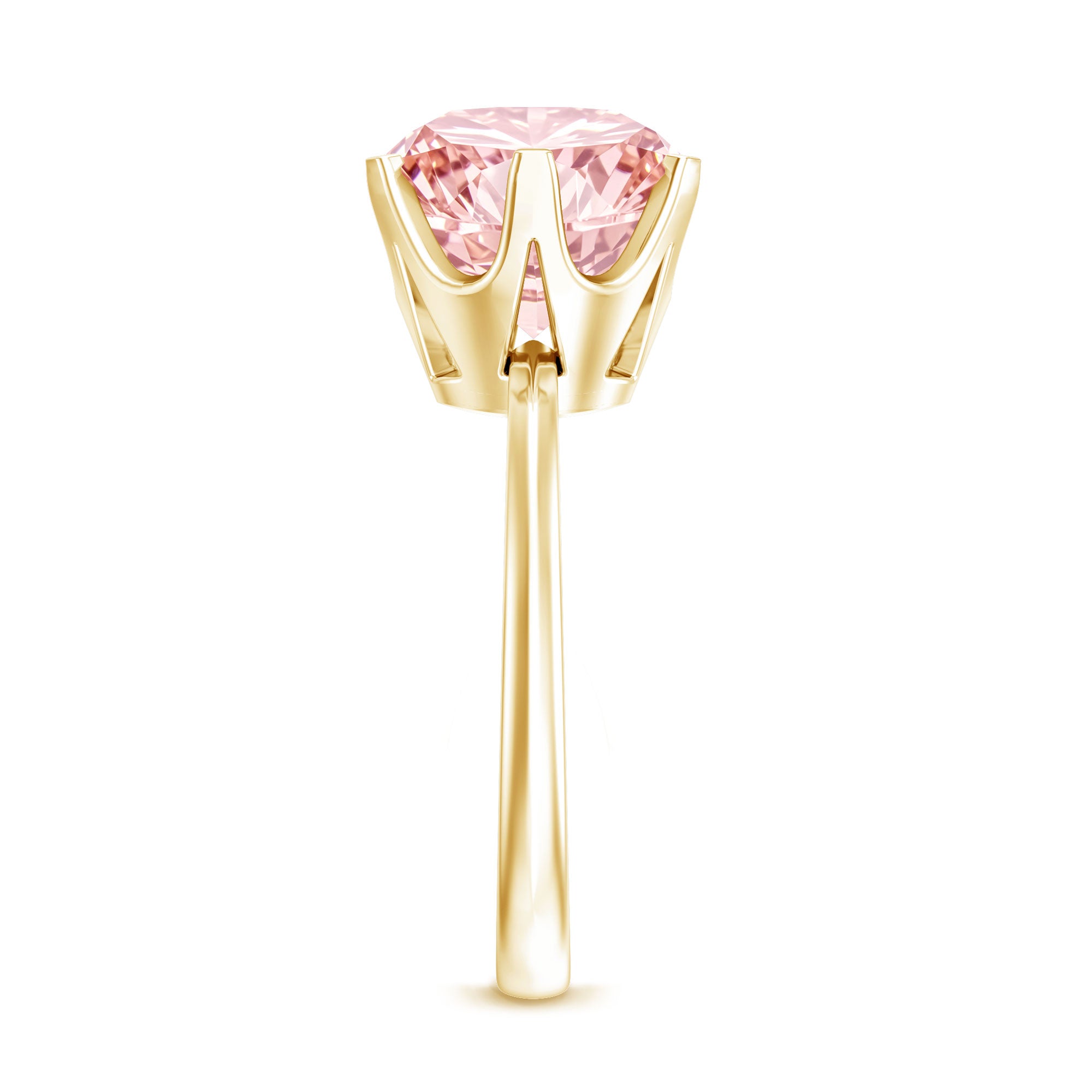 Rosec Jewels-Lab Grown 5 Carat Pink Diamond Solitaire Engagement Ring with IGI Certificate