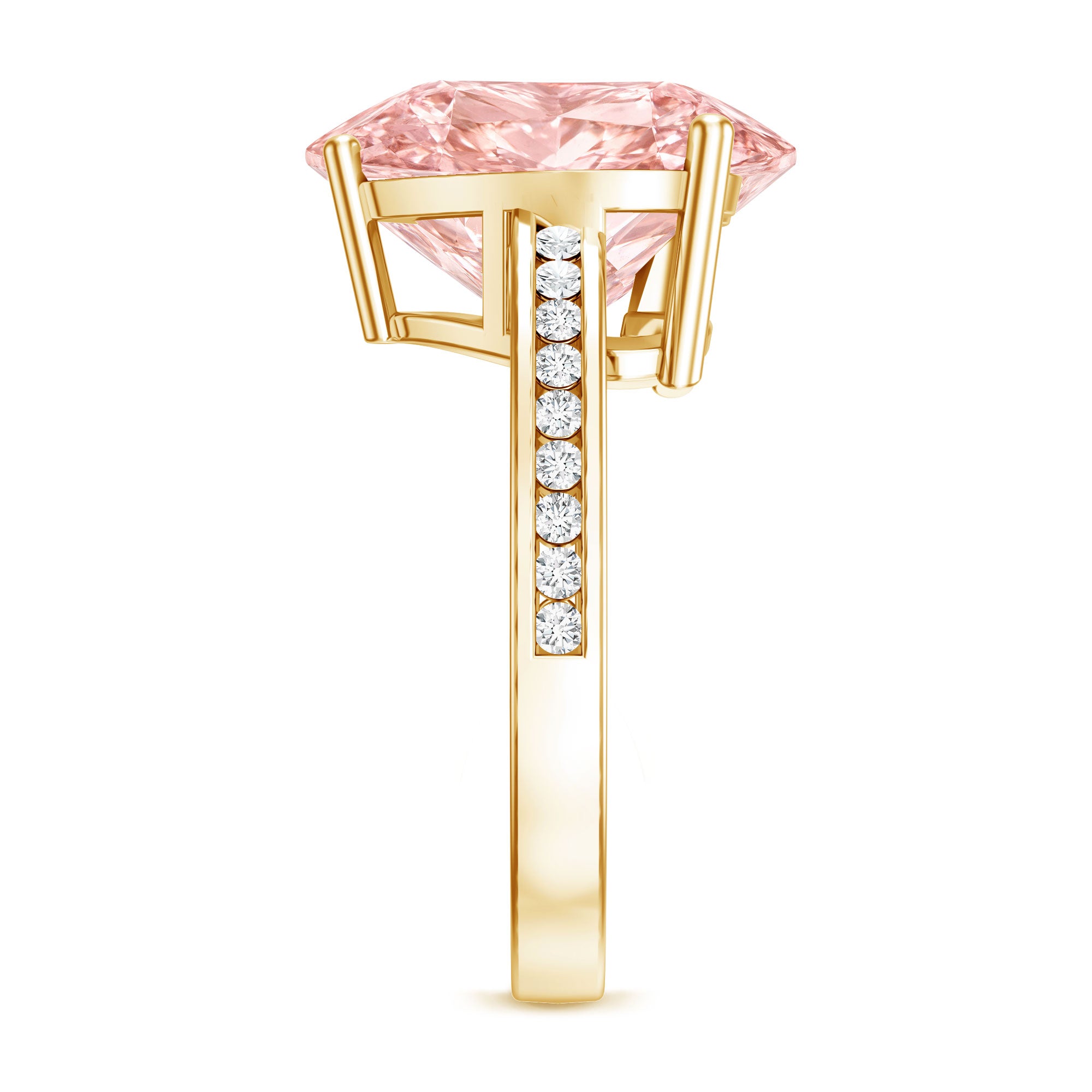 IGI Certified 5 Carat Lab Grown Pink Diamond Heart Solitaire Engagement Ring Fancy Pink - VS1 - Rosec Jewels