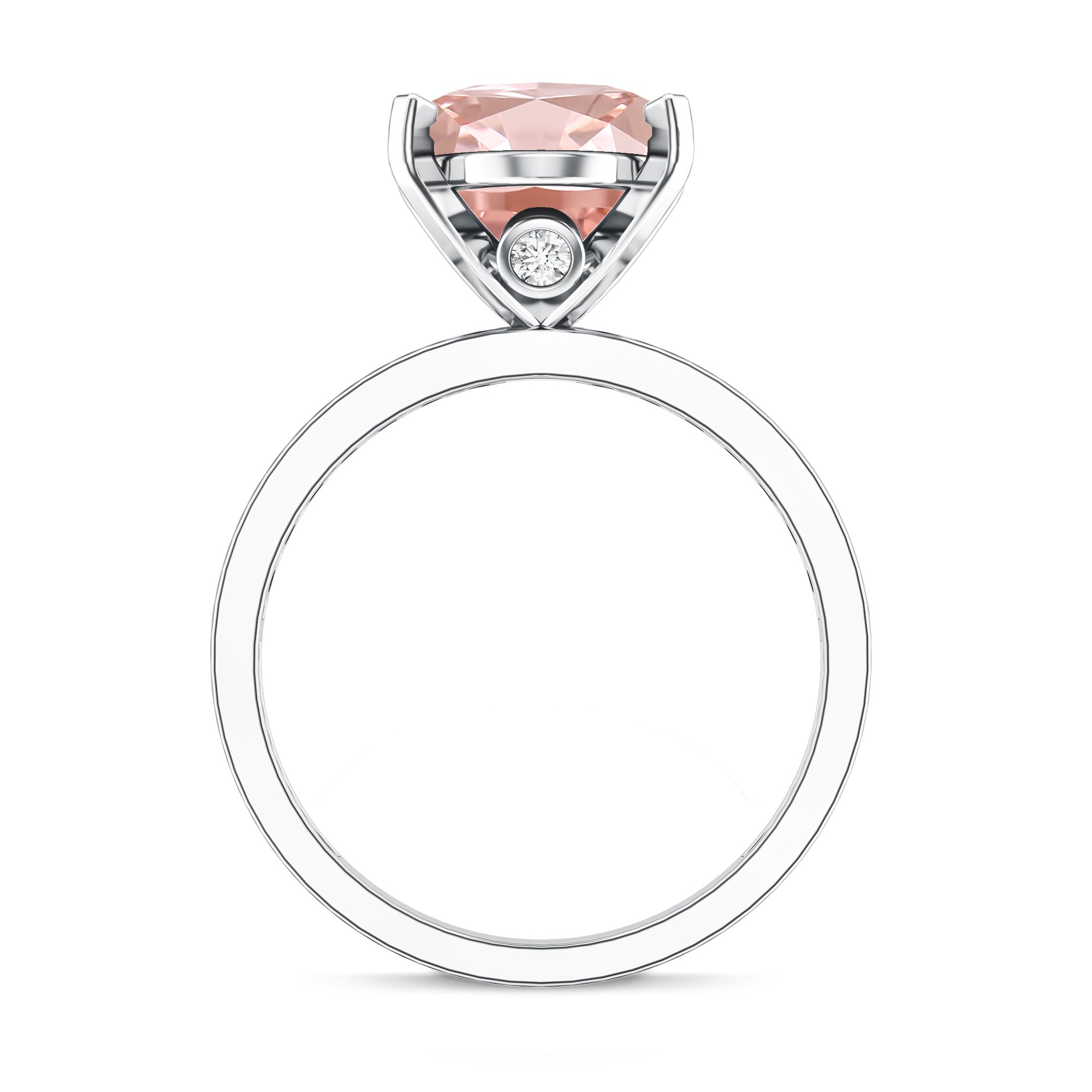 Rosec Jewels-IGI Certified Solitaire Lab Grown Pink Diamond Oval Engagement Ring 4 Carat