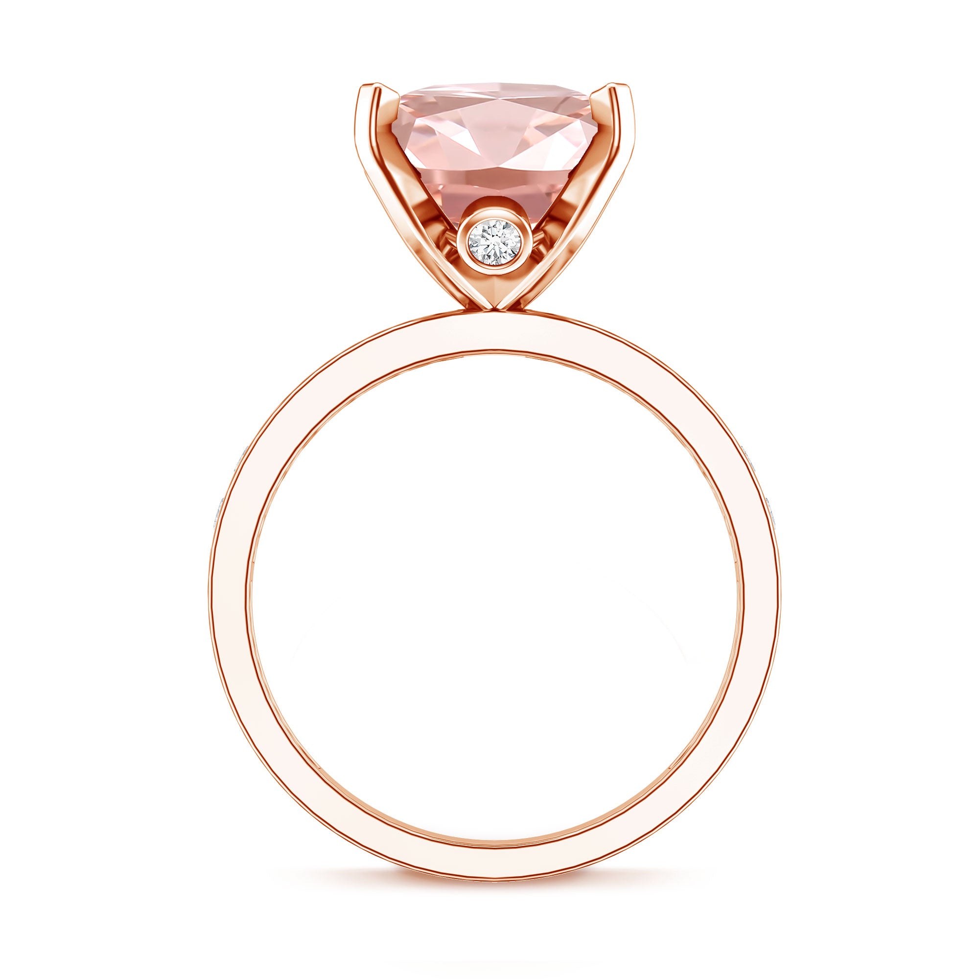 Rosec Jewels-5 Carat Oval Lab Grown Pink Diamond Statement Ring with IGI Certificate