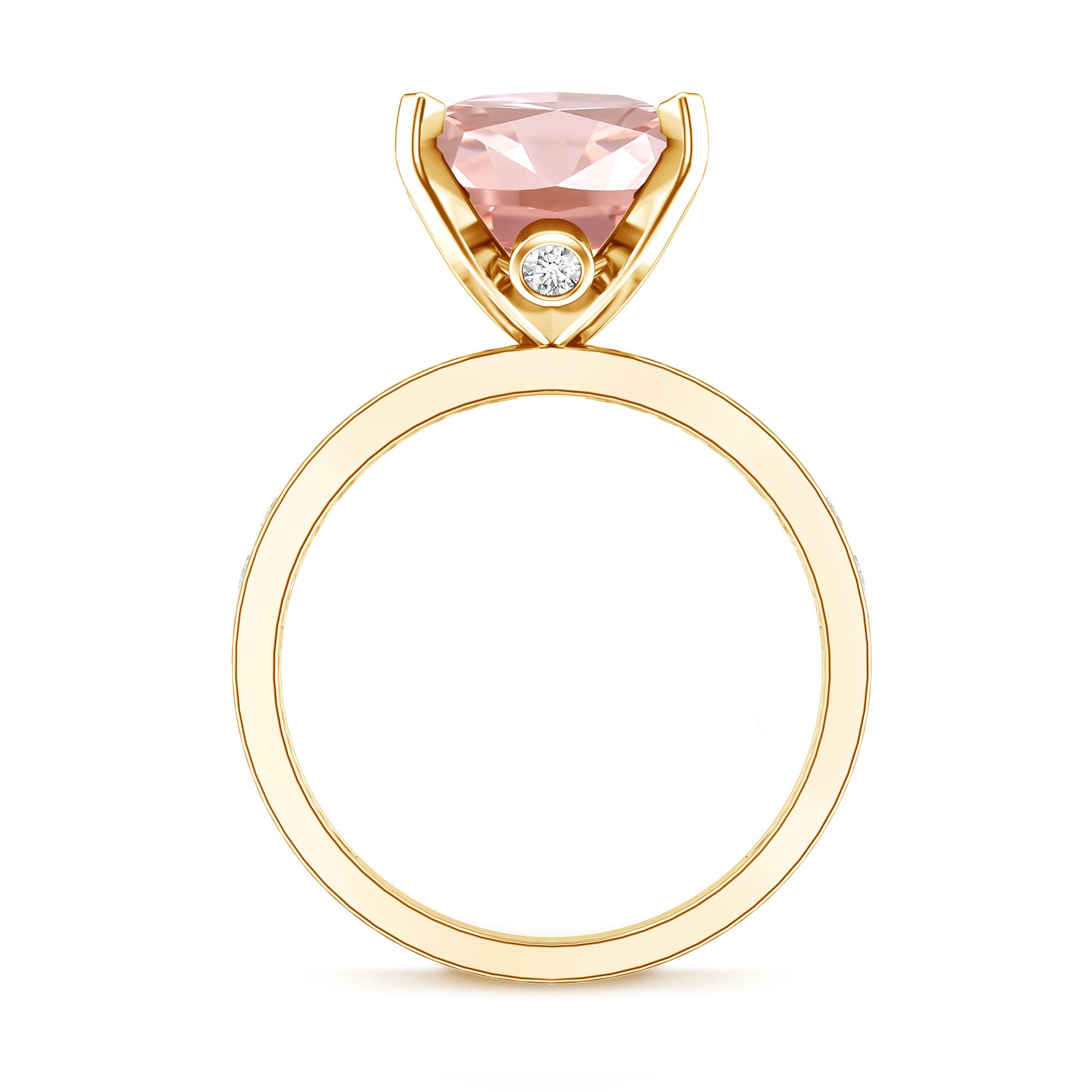 Rosec Jewels-5 Carat Oval Lab Grown Pink Diamond Statement Ring with IGI Certificate