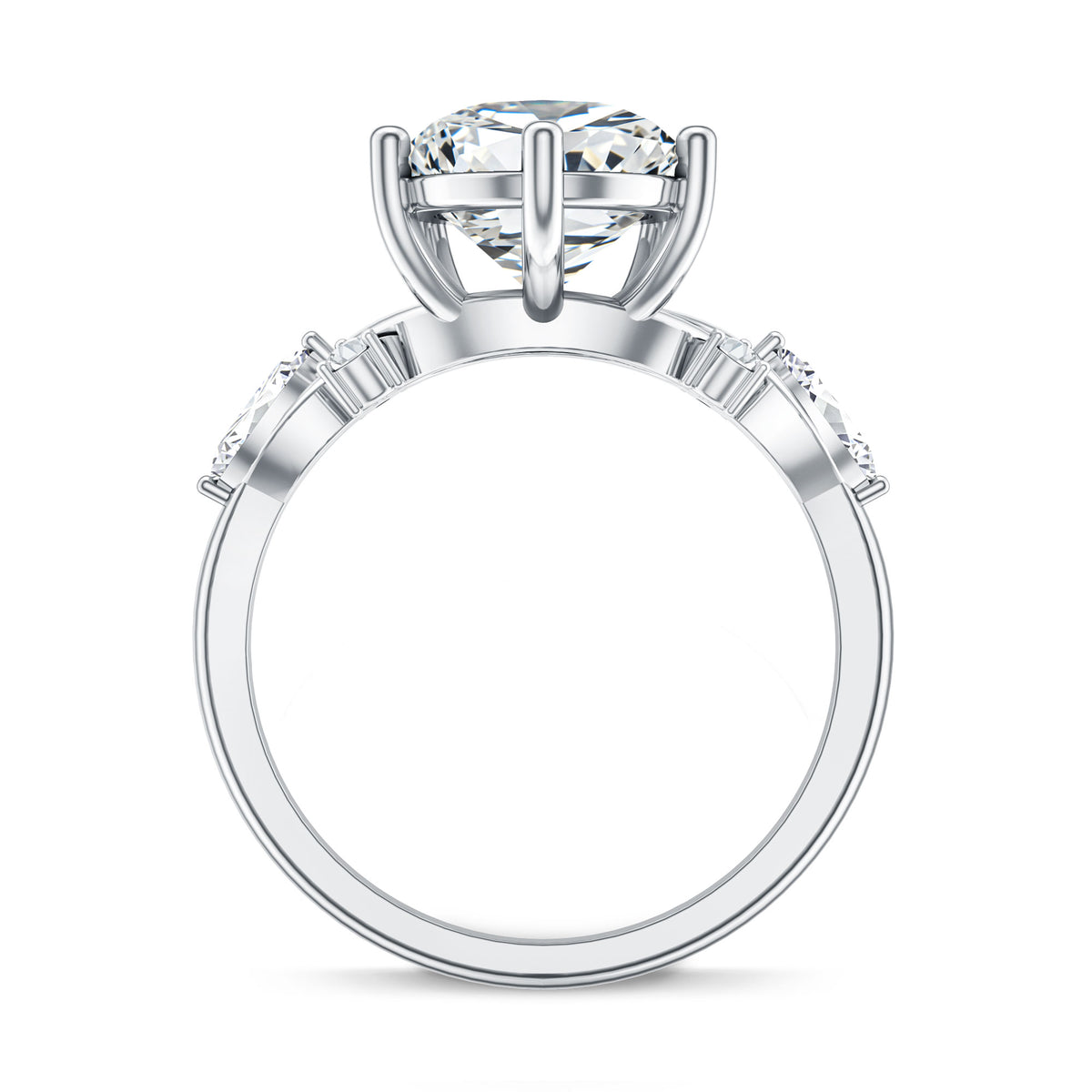 IGI Certified 5 Carat Pear Cut Lab Grown Diamond Big Statement Ring Lab - ( E-VS1 ) - Rosec Jewels