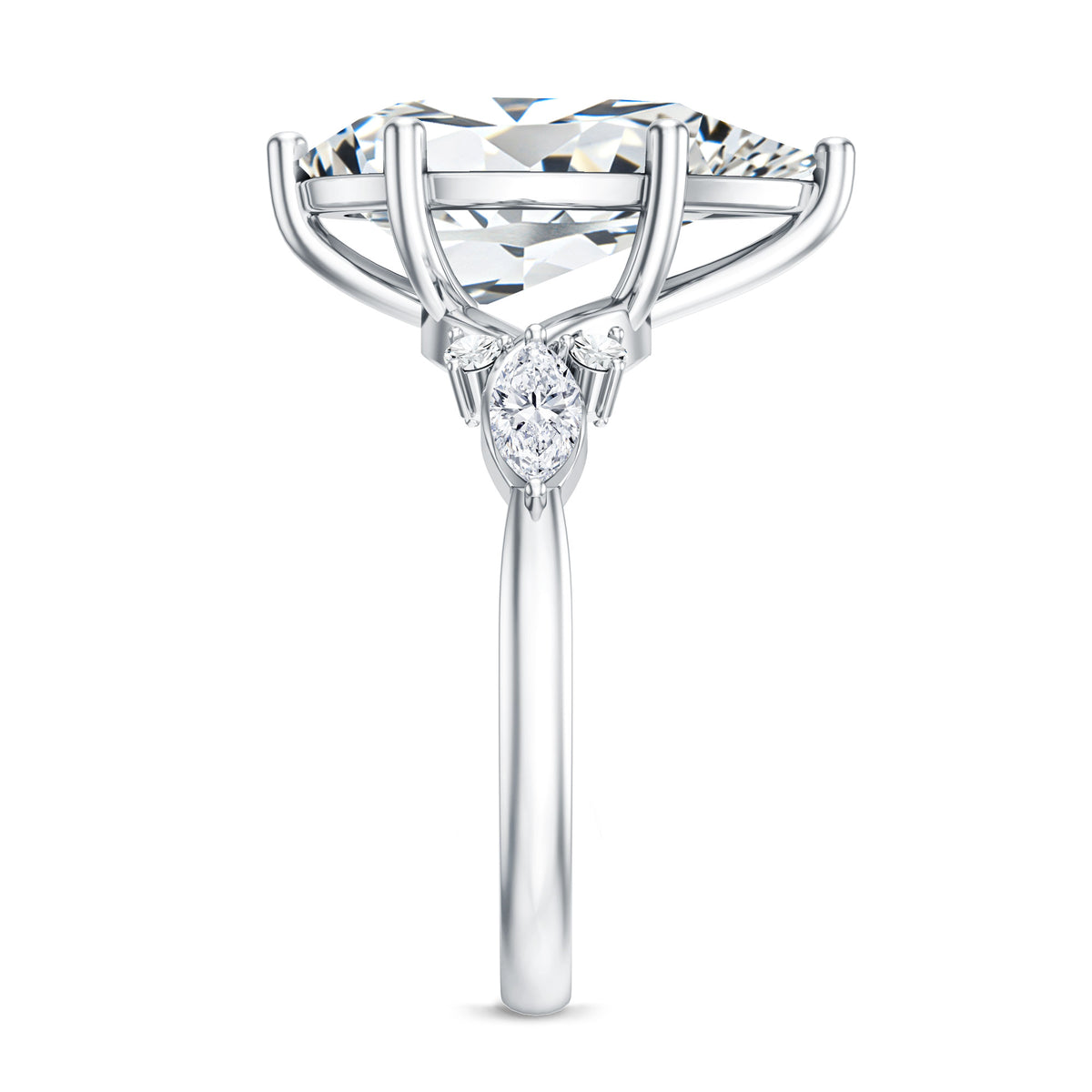 IGI Certified 5 Carat Pear Cut Lab Grown Diamond Big Statement Ring Lab - ( E-VS1 ) - Rosec Jewels