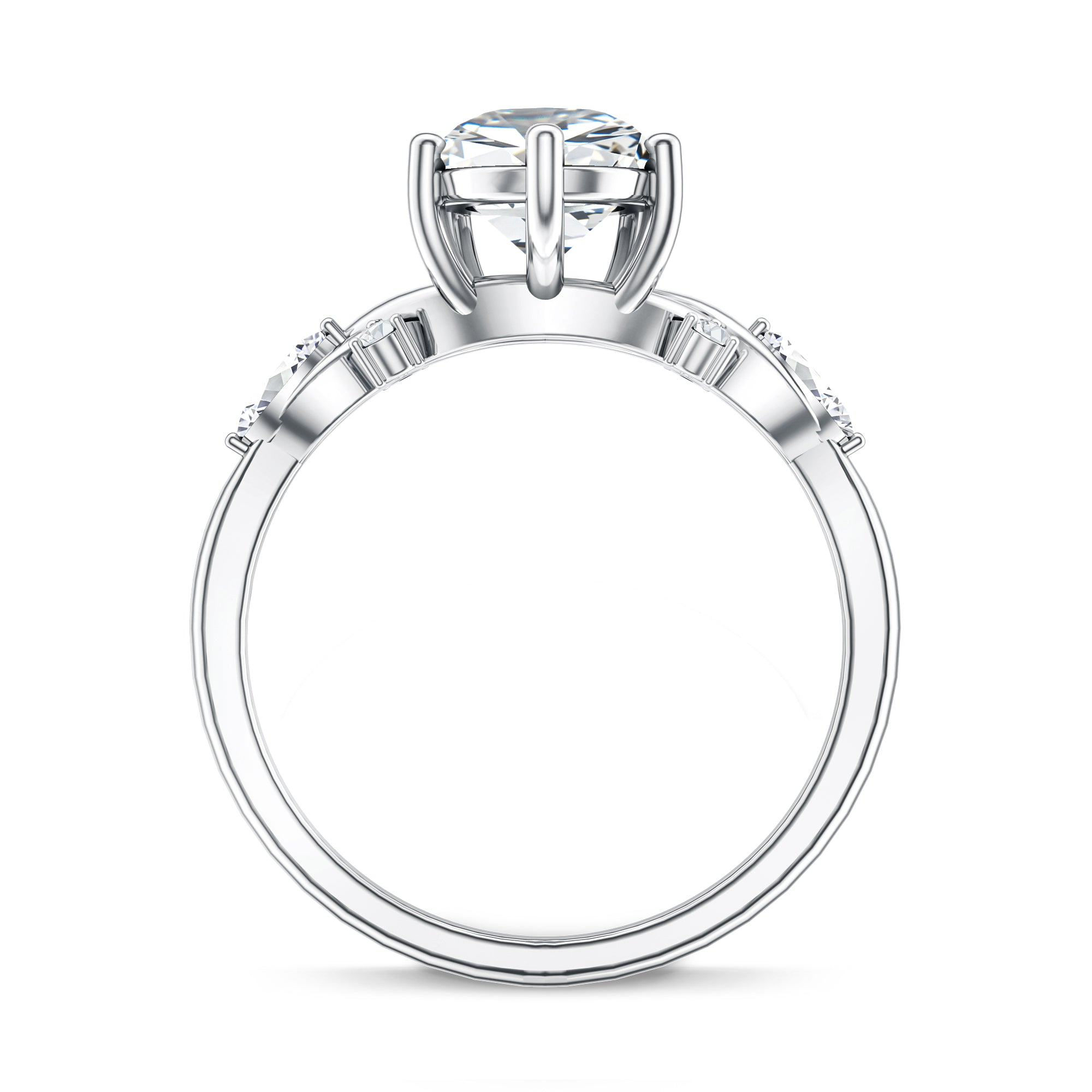 Rosec Jewels-2 Carat Pear Shape Lab Grown Diamond Designer Engagement Ring IGI Certified