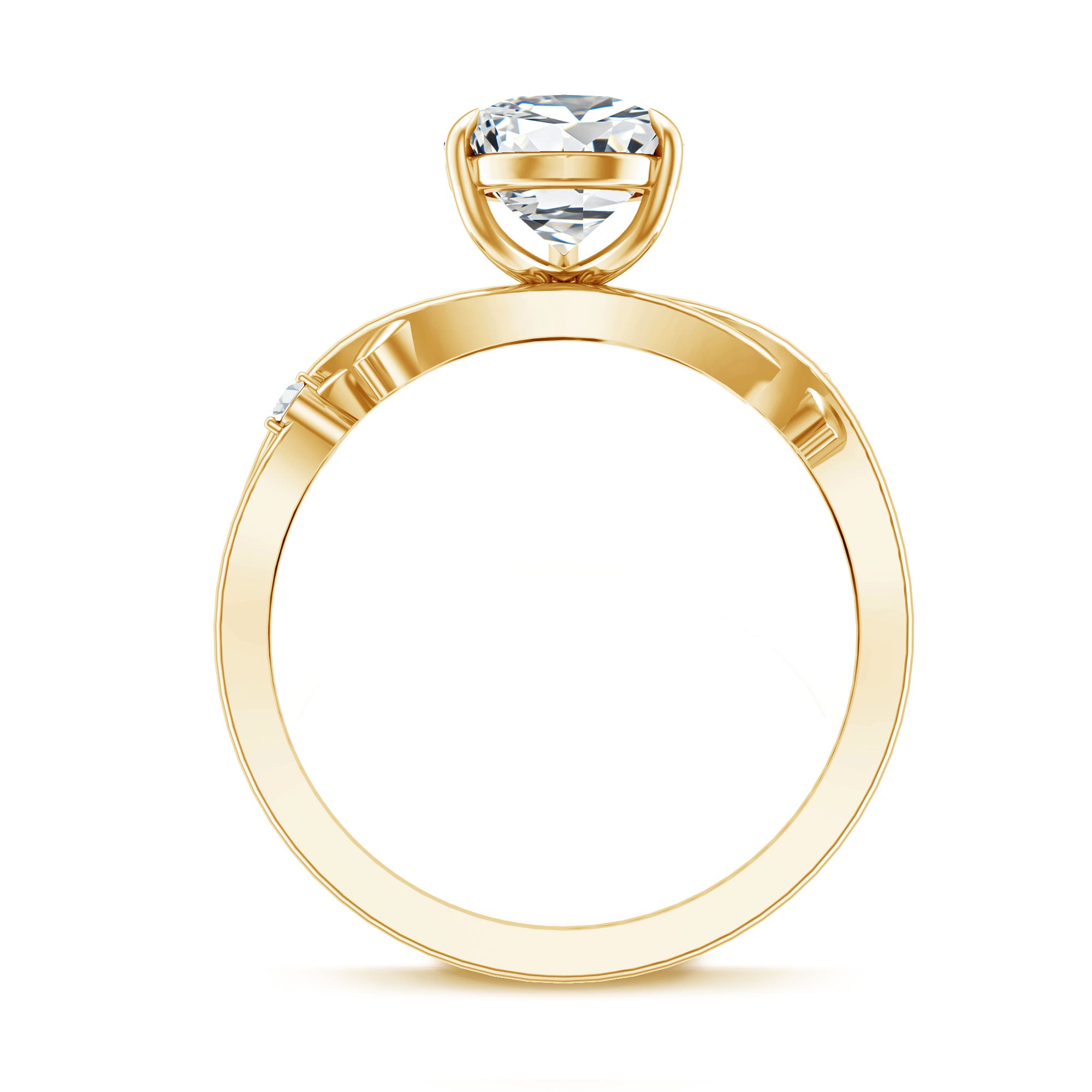 2 Carat Lab Grown Pear Cut Diamond Nature Engagement Ring with IGI Certificate Lab - ( E-VS1 ) - Rosec Jewels
