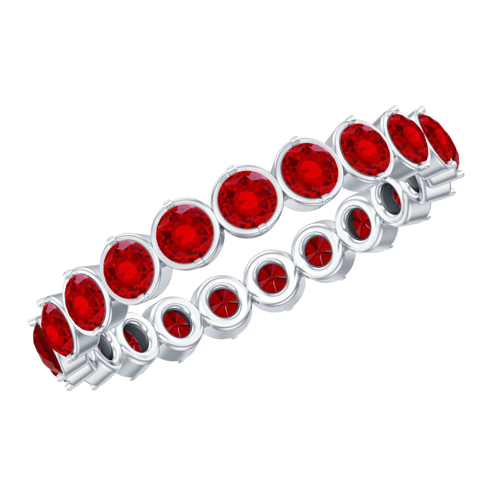 Lab Grown Ruby Eternity Band Ring