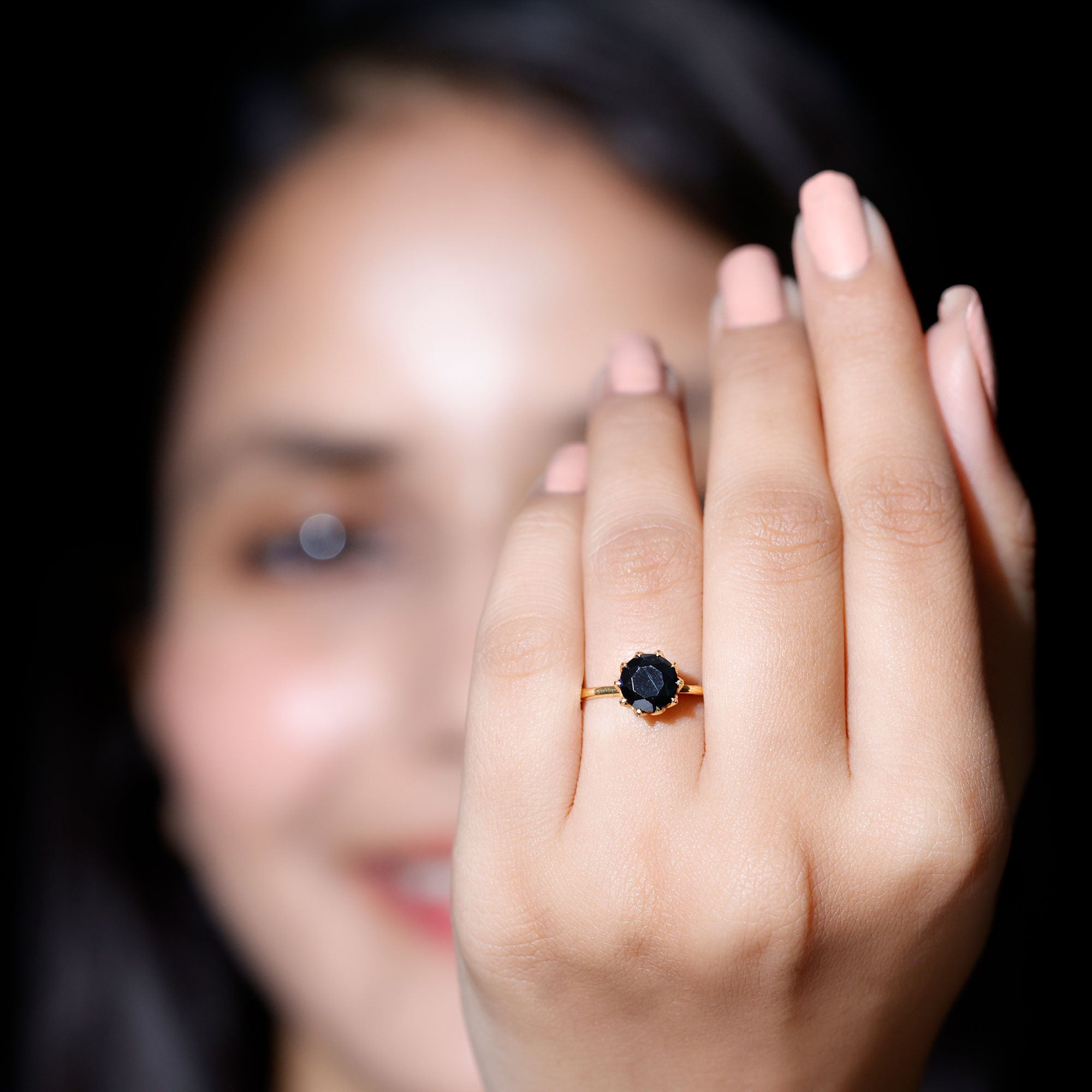 Certified 2 Carat Lab Grown Black Diamond Solitaire Engagement Ring AAAA ( Synthetic ) - Rosec Jewels
