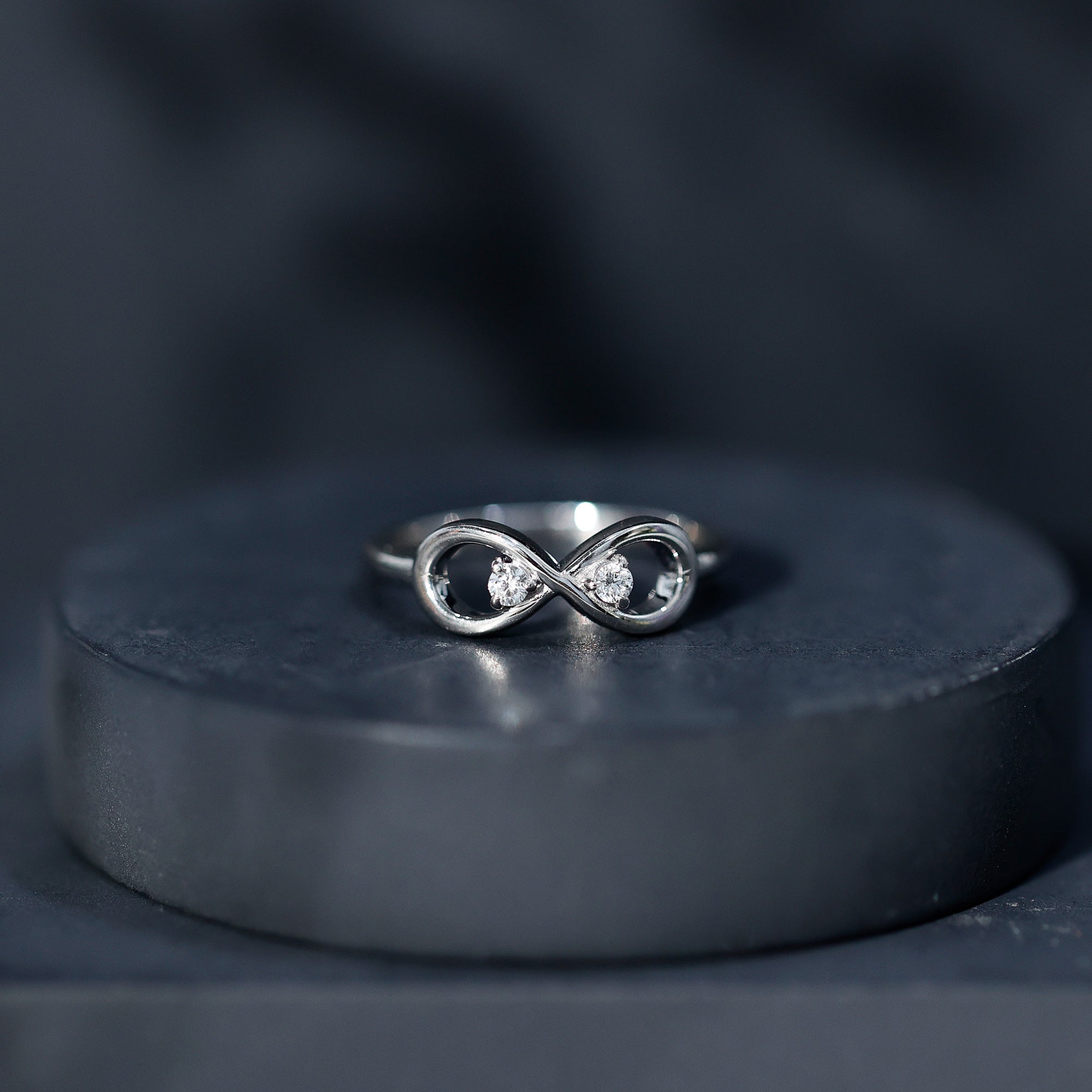 Certified Real Diamond Infinity Promise Ring for Women Natural - ( HI-SI ) - Rosec Jewels