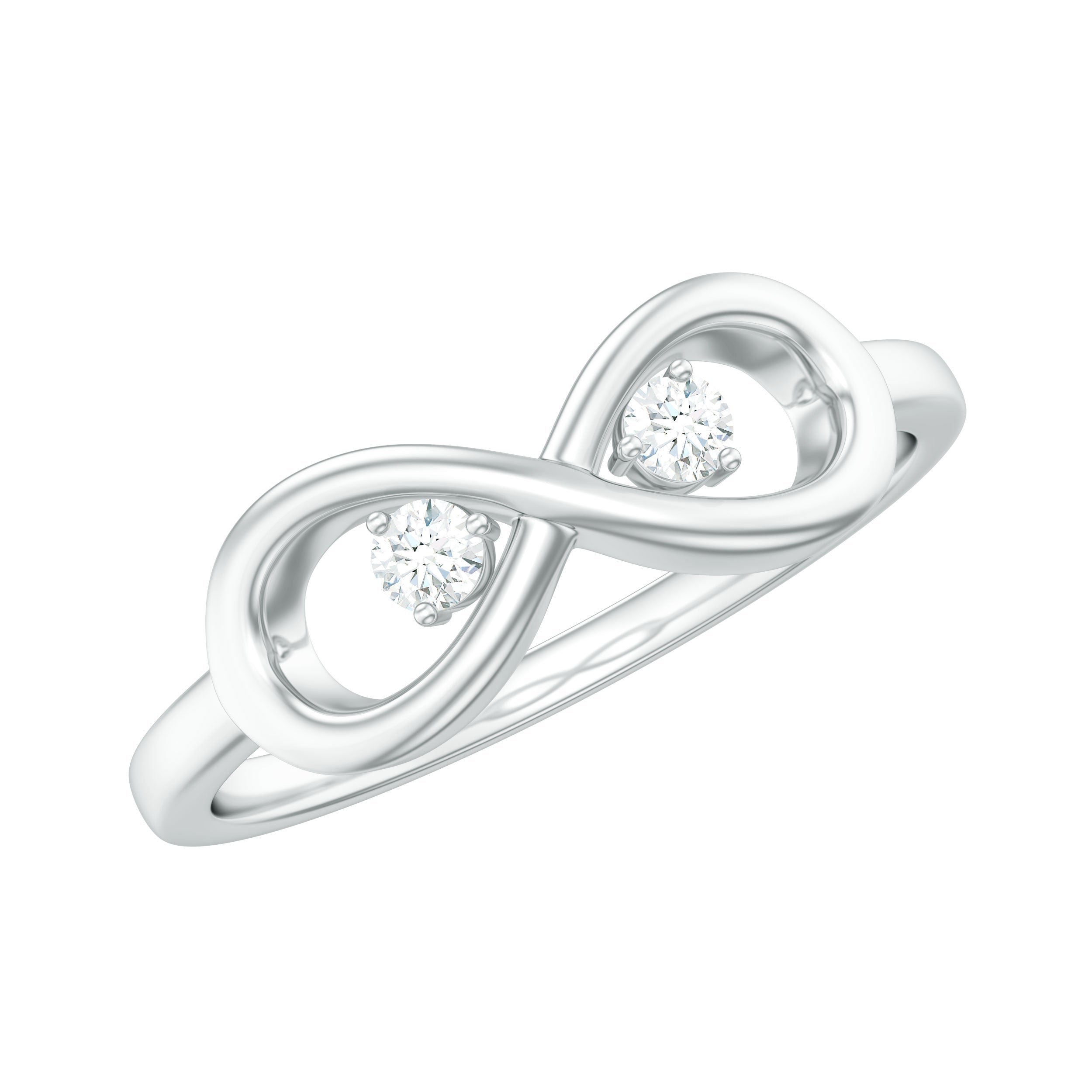 Minimalist Moissanite Infinity Promise Ring