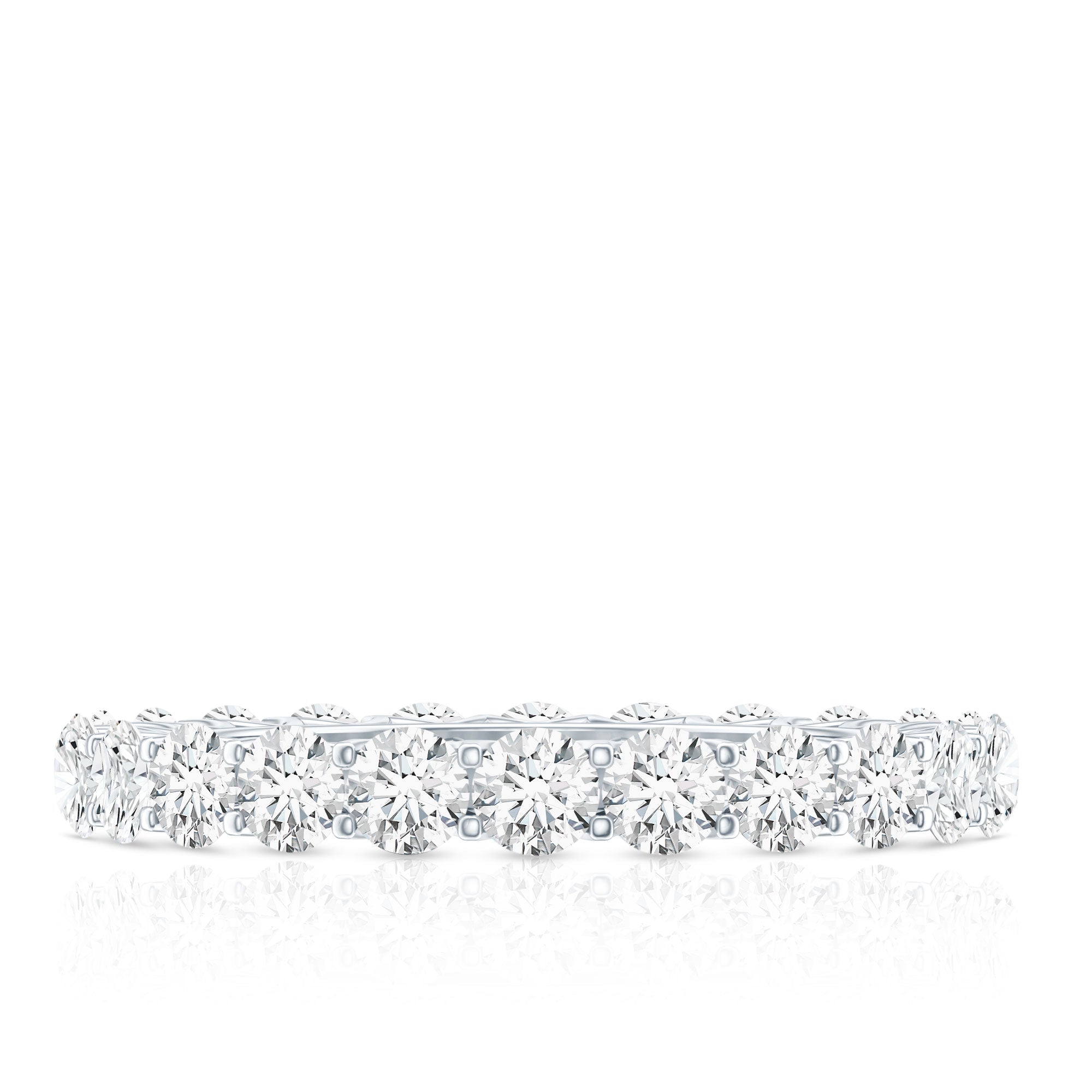 Certified Moissanite Stackable Eternity Band Ring D-VS1 - Rosec Jewels